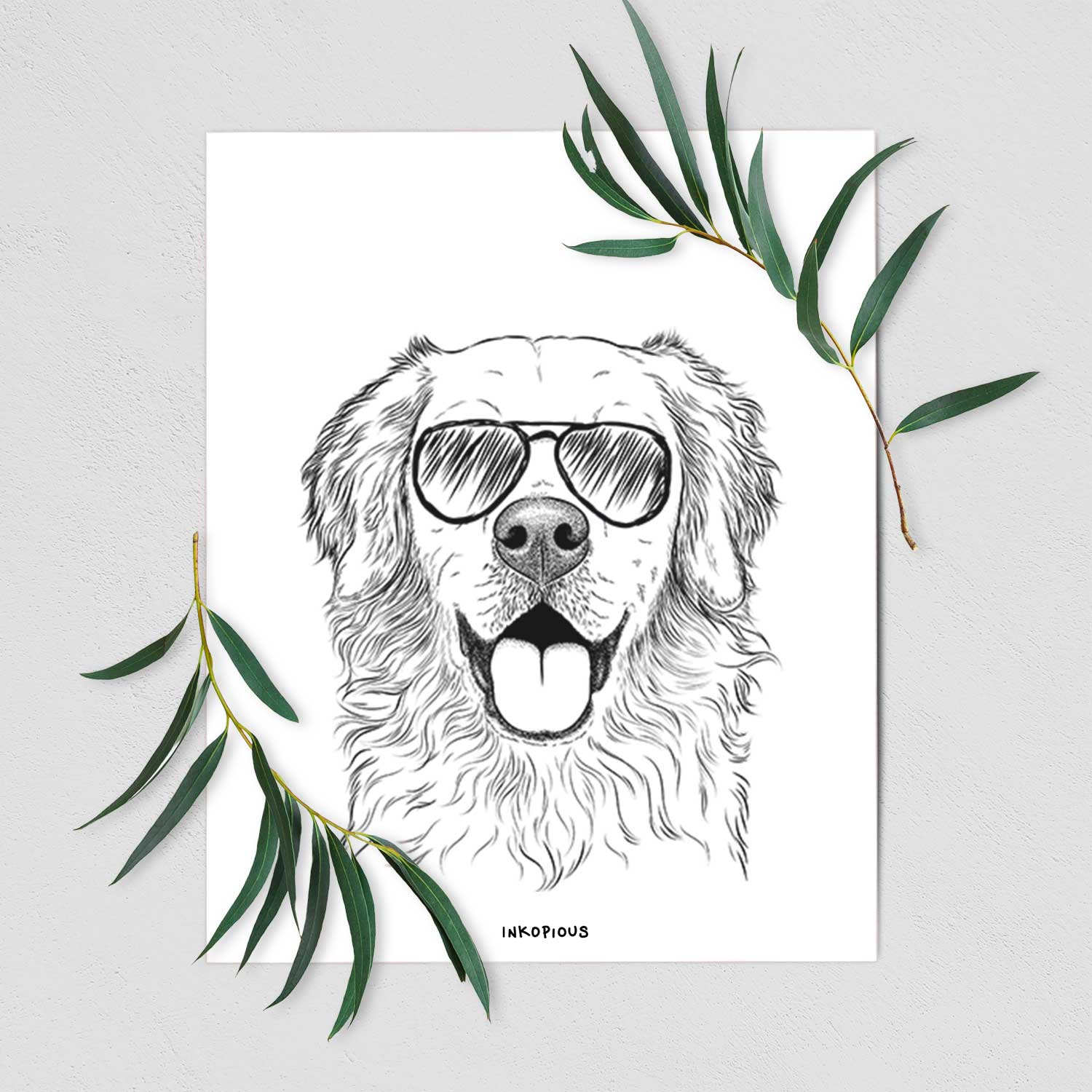 Juniper the Golden Retriever Art Print