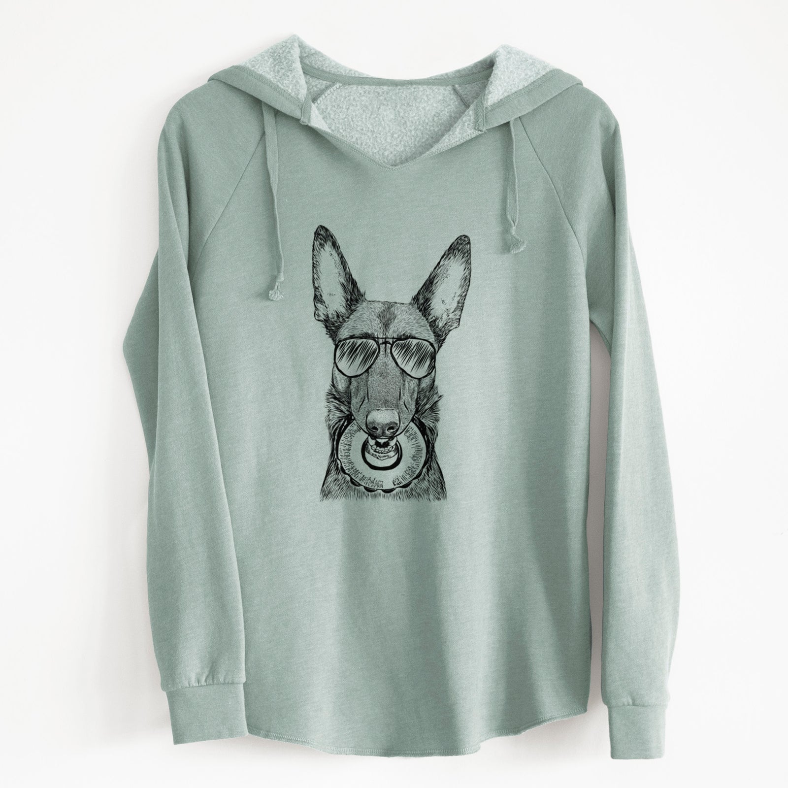 Aviator Juno the Belgian Malinois - Cali Wave Hooded Sweatshirt