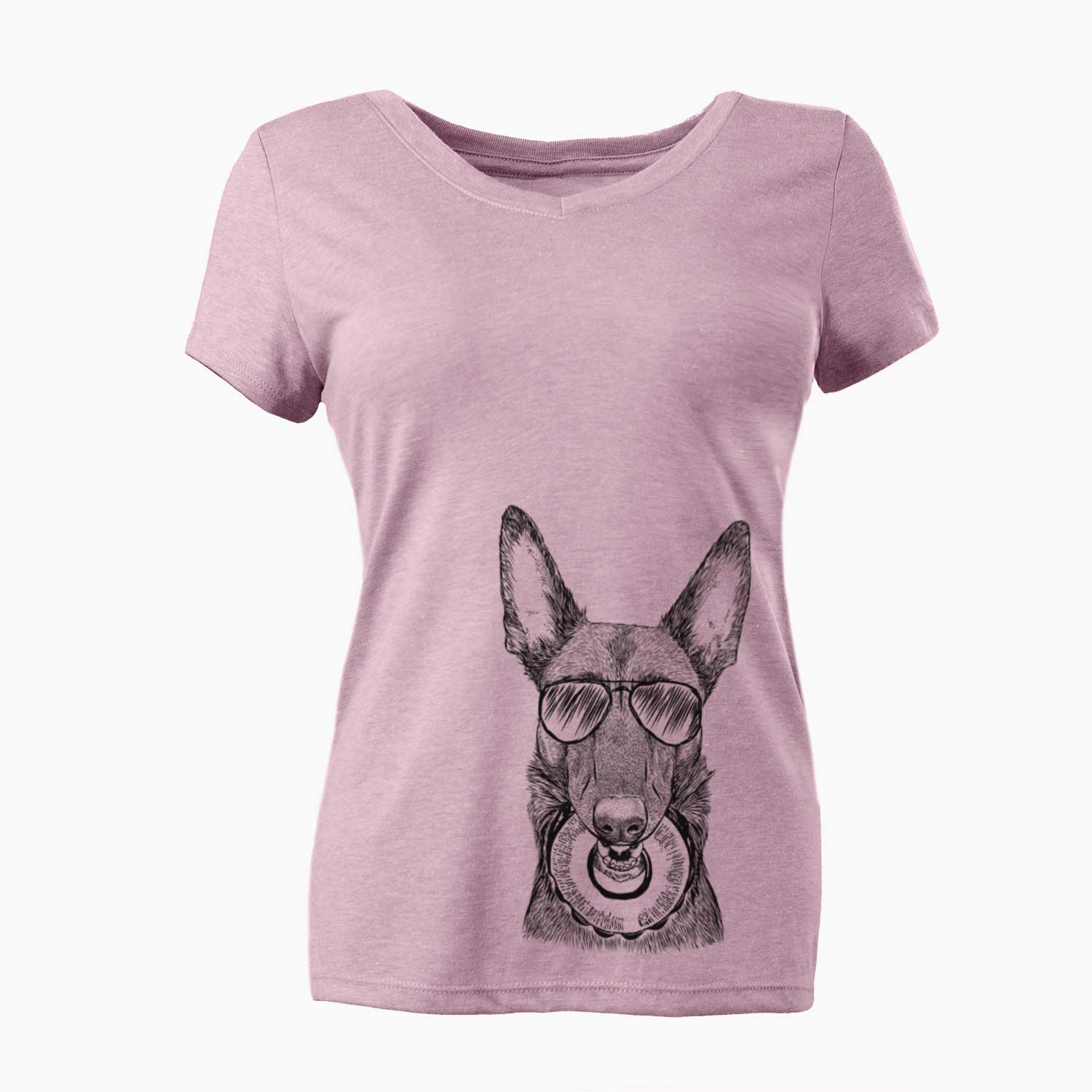 Aviator Juno the Belgian Malinois - Women's V-neck Shirt