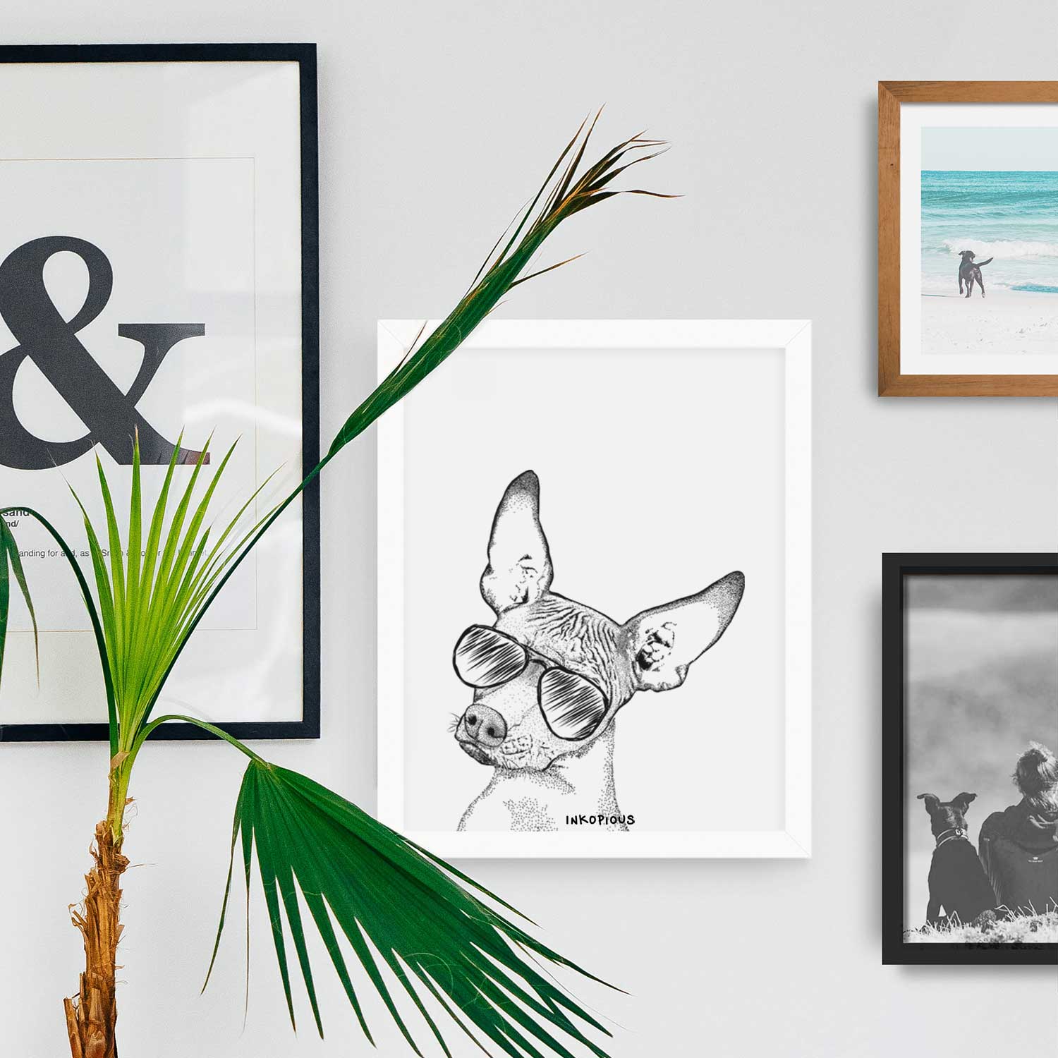 Kahlo the Xoloitzcuintli Art Print