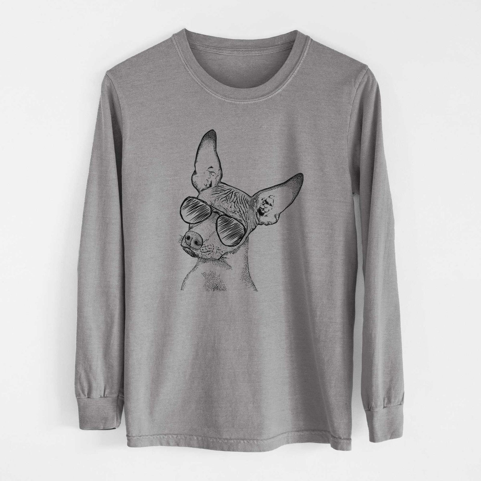 Aviators Kahlo the Xoloitzcuintli - Heavyweight 100% Cotton Long Sleeve