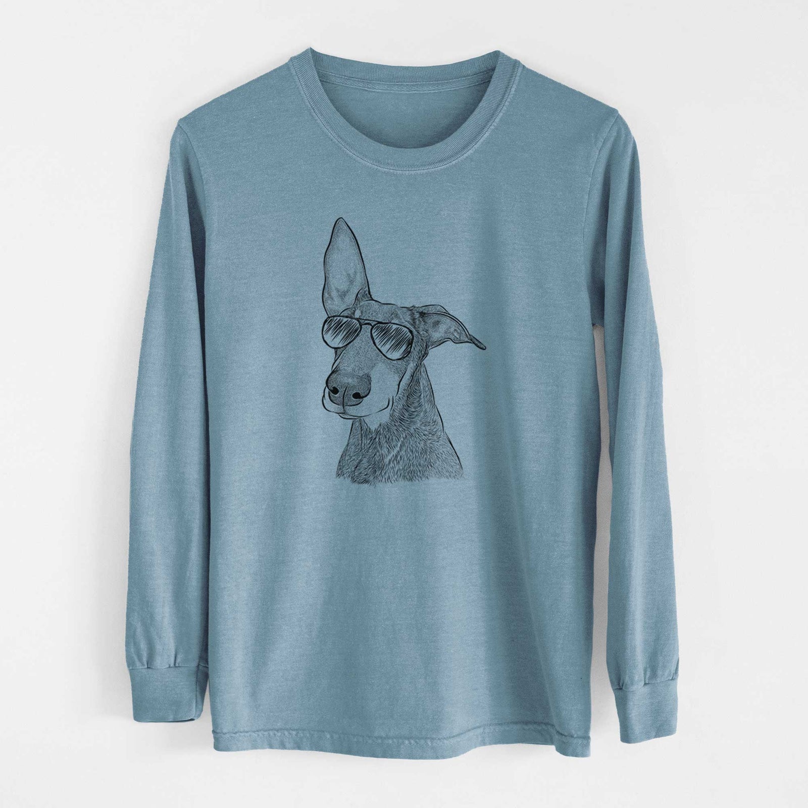 Aviators Kain the Doberman Pinscher - Heavyweight 100% Cotton Long Sleeve
