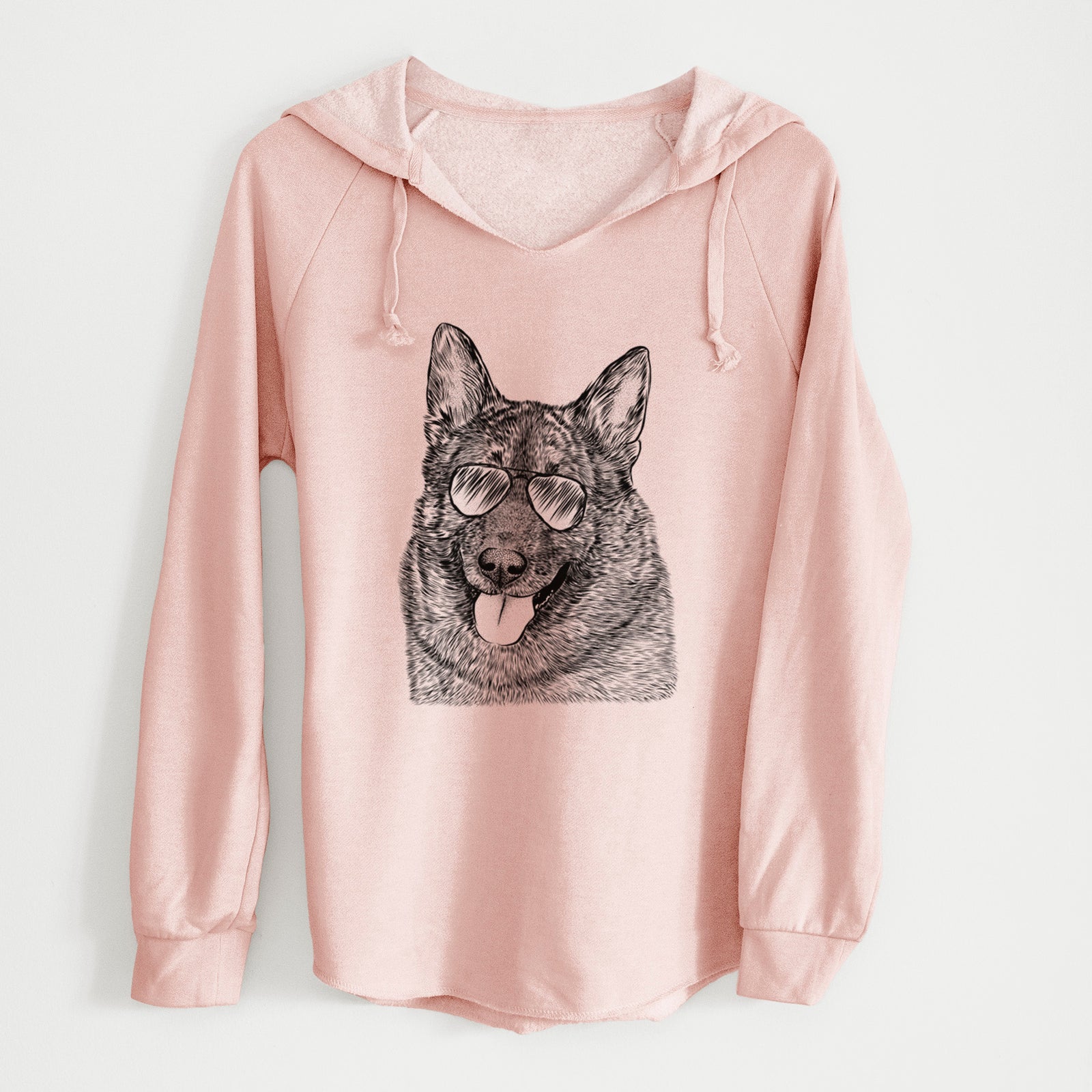 Aviator Kasia the Norwegian Elkhound - Cali Wave Hooded Sweatshirt