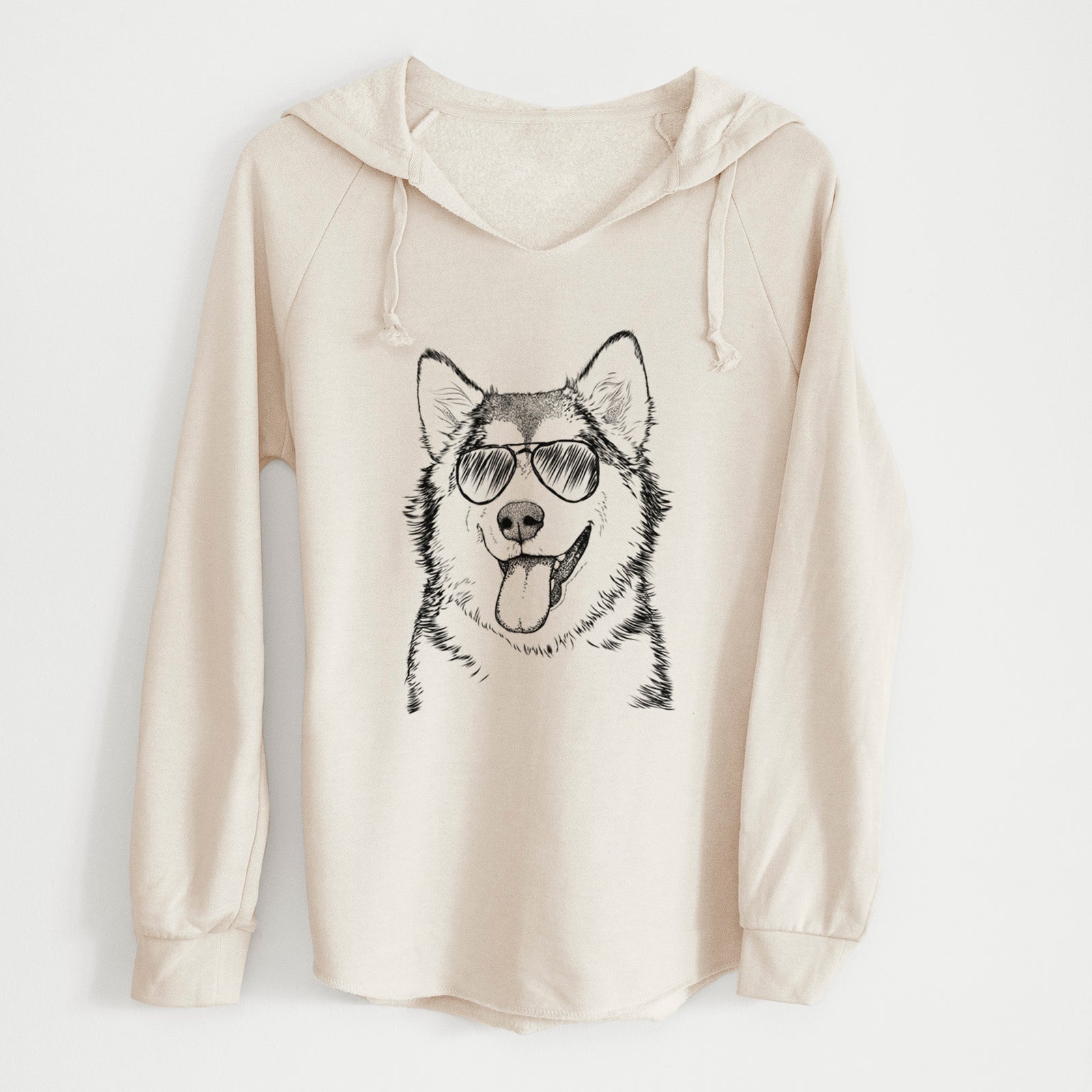 Aviator Kaskae the Alaskan Malamute - Cali Wave Hooded Sweatshirt