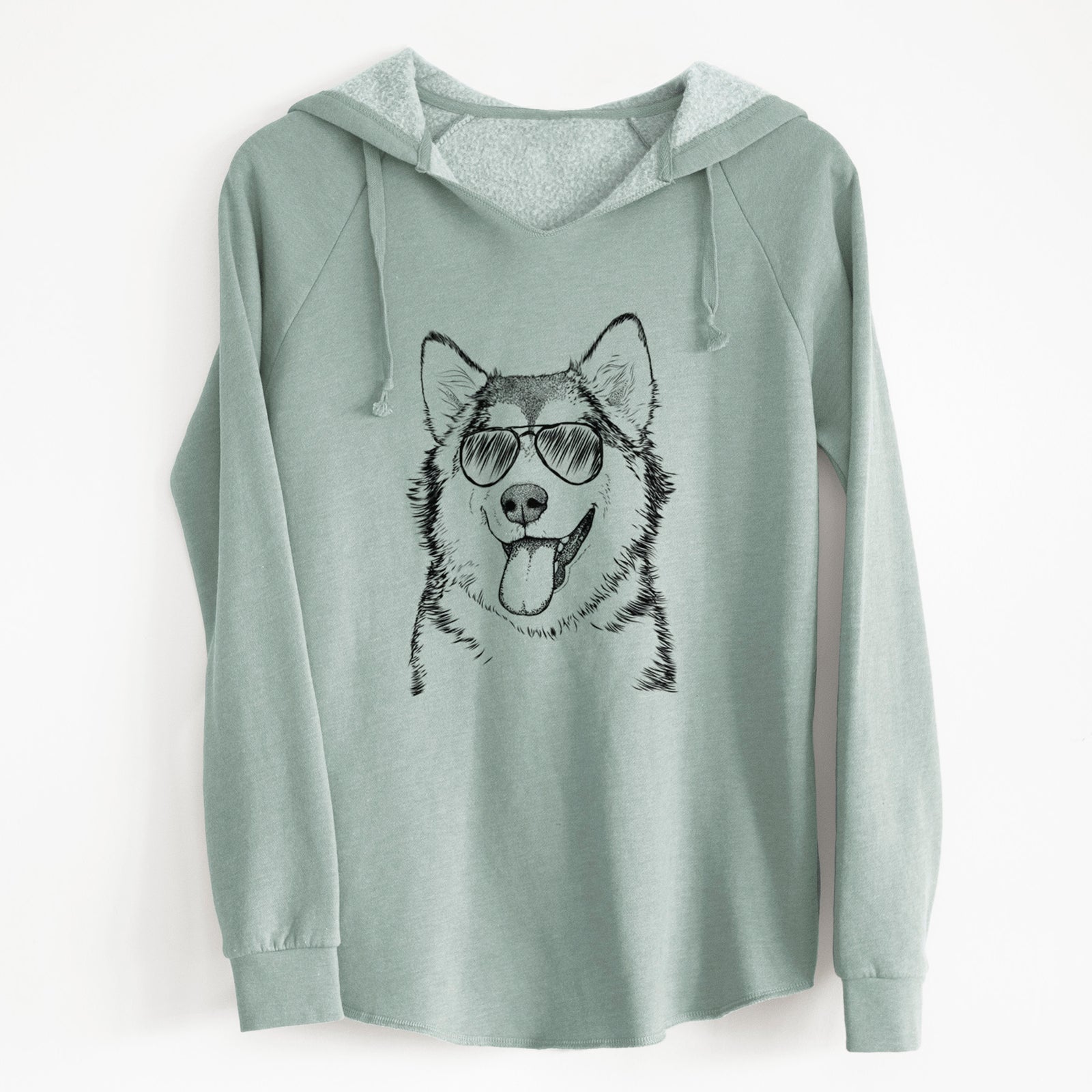 Aviator Kaskae the Alaskan Malamute - Cali Wave Hooded Sweatshirt