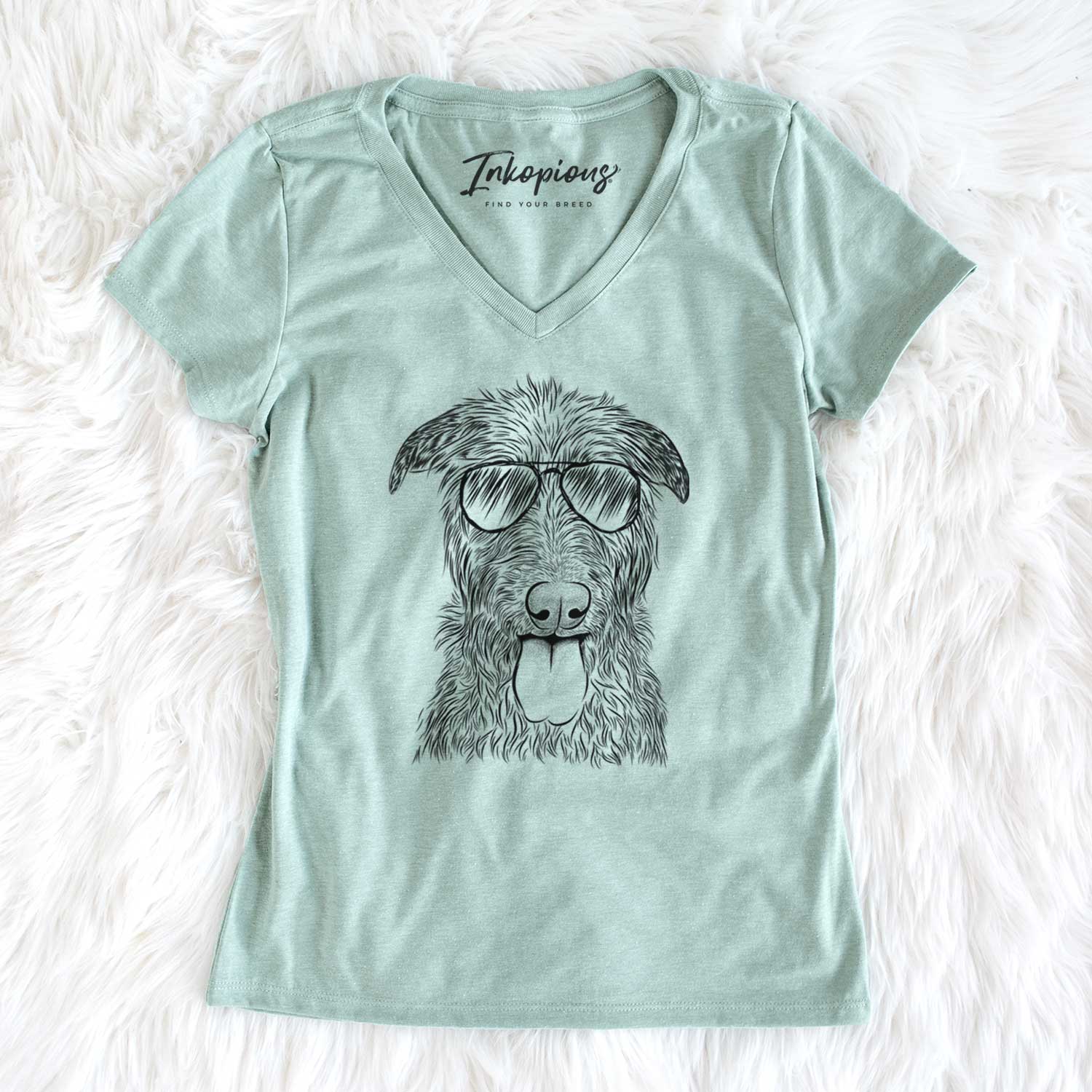Aviator Keeva the Irish Wolfhound - Women's V-neck Shirt