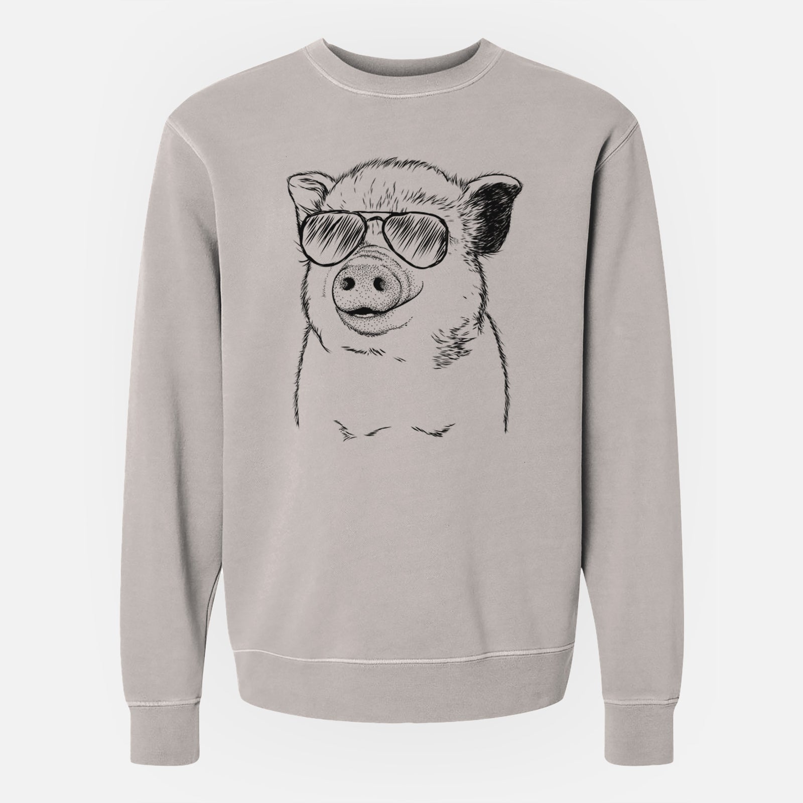 Aviator Kevin the Spotted Pig - Unisex Pigment Dyed Crew Sweatshirt
