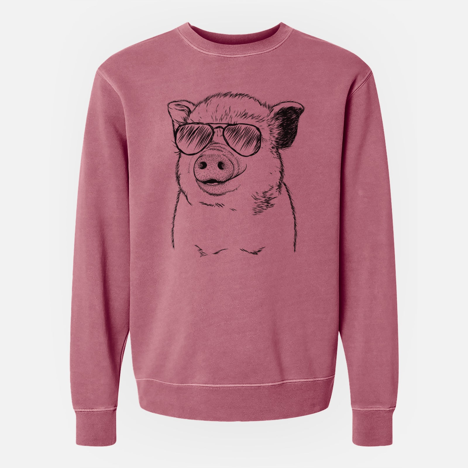 Aviator Kevin the Spotted Pig - Unisex Pigment Dyed Crew Sweatshirt