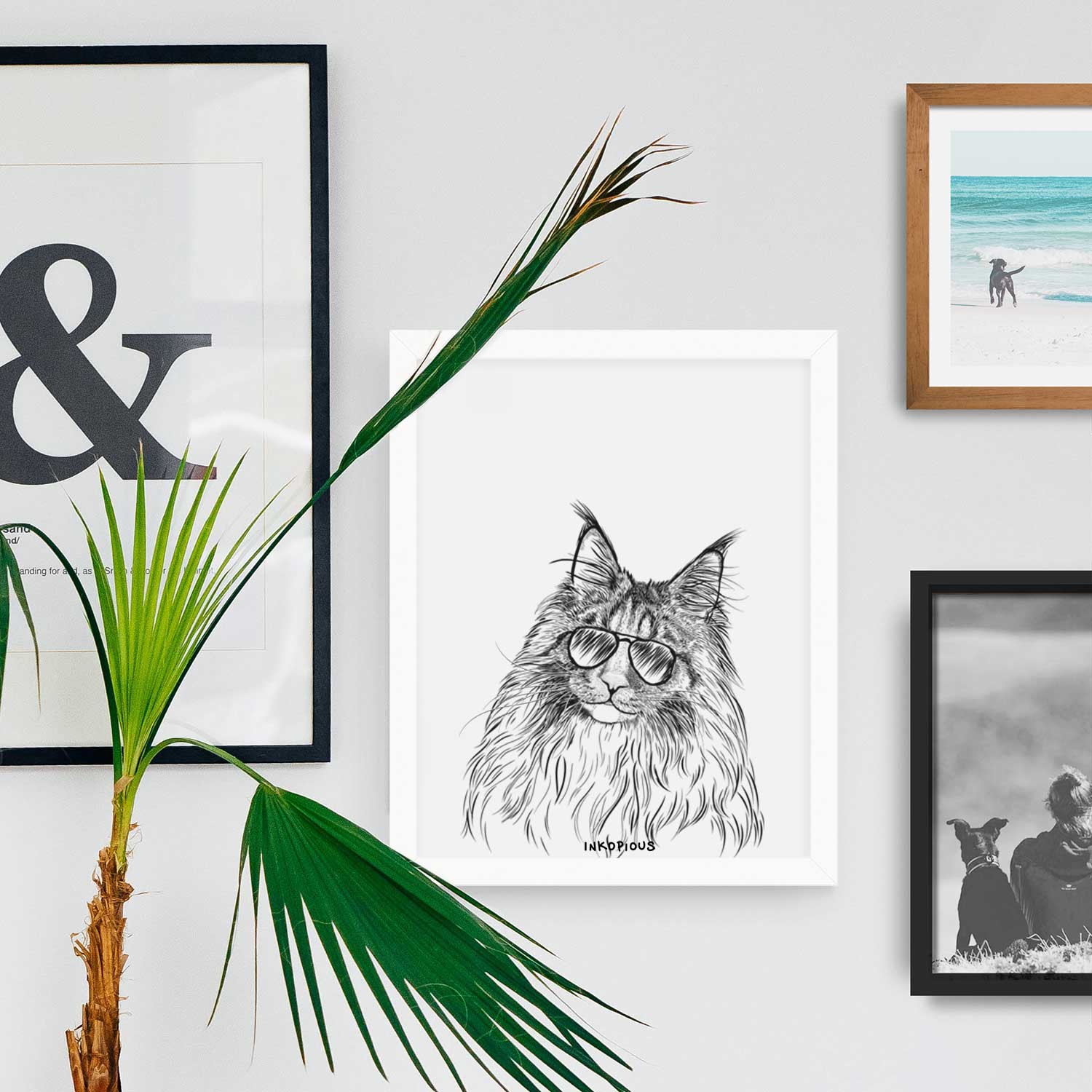 Kiki the Maine Coon Cat Art Print