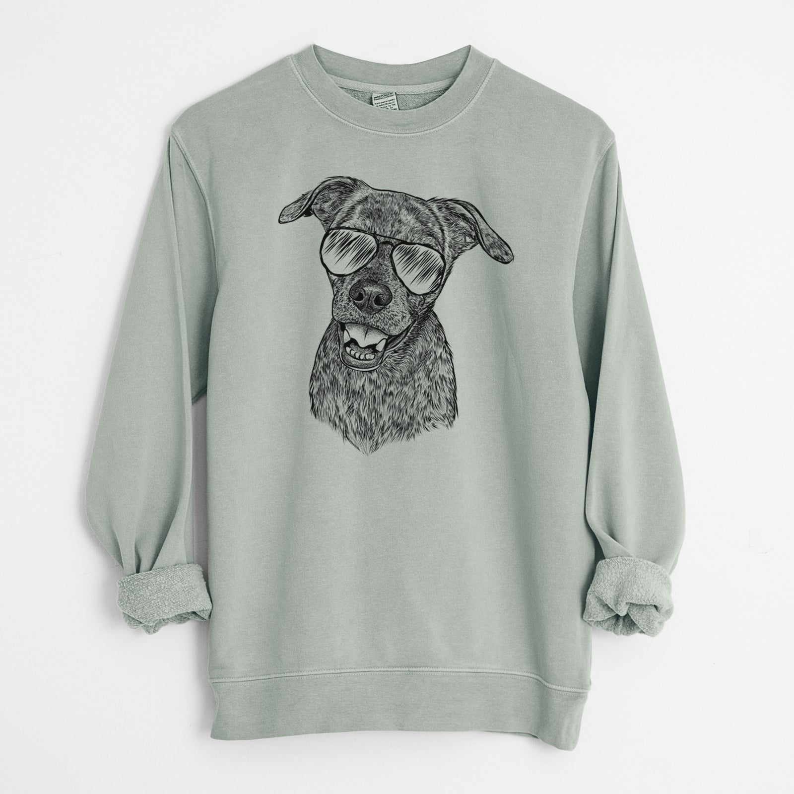 Aviator Kirby the Mountain Cur Mix - Unisex Pigment Dyed Crew Sweatshirt