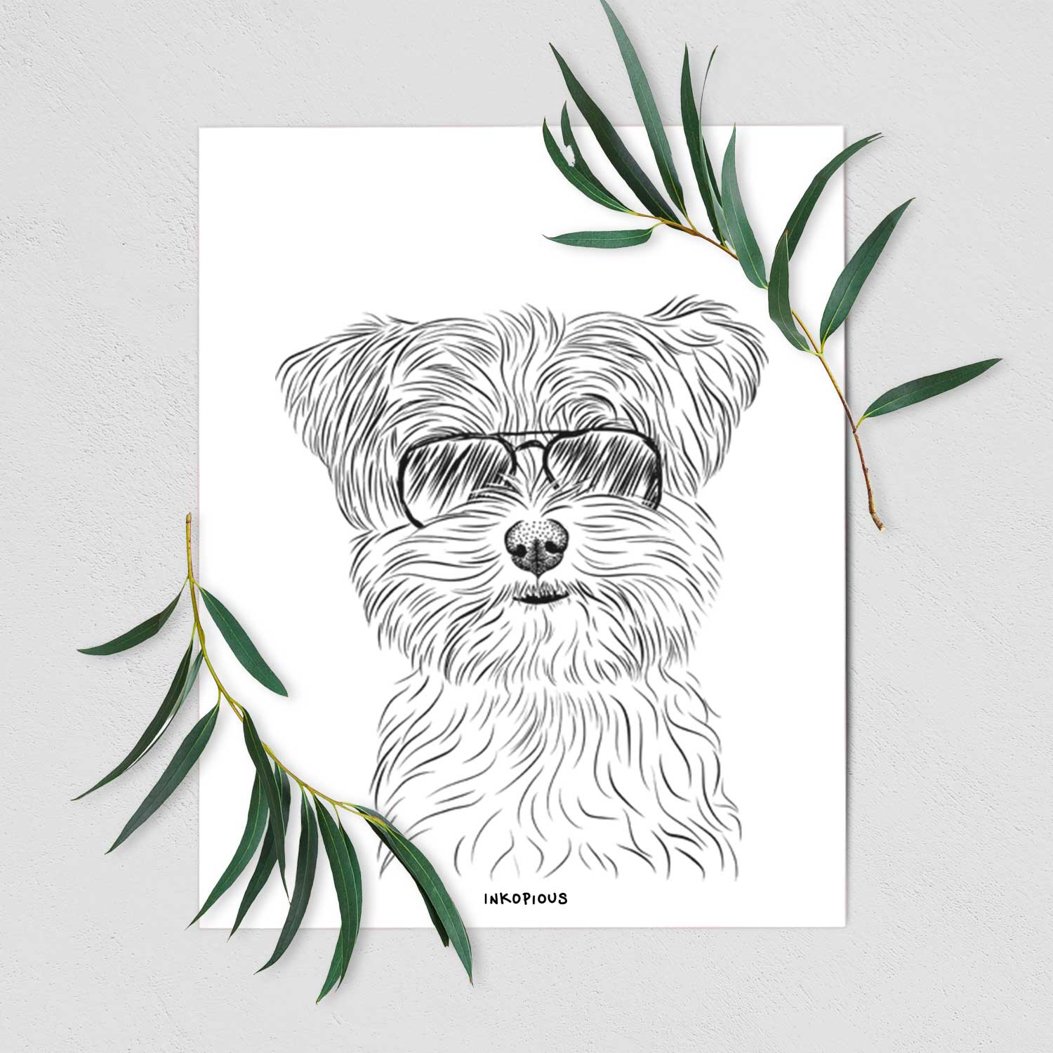 Kiwi the Morkie Art Print
