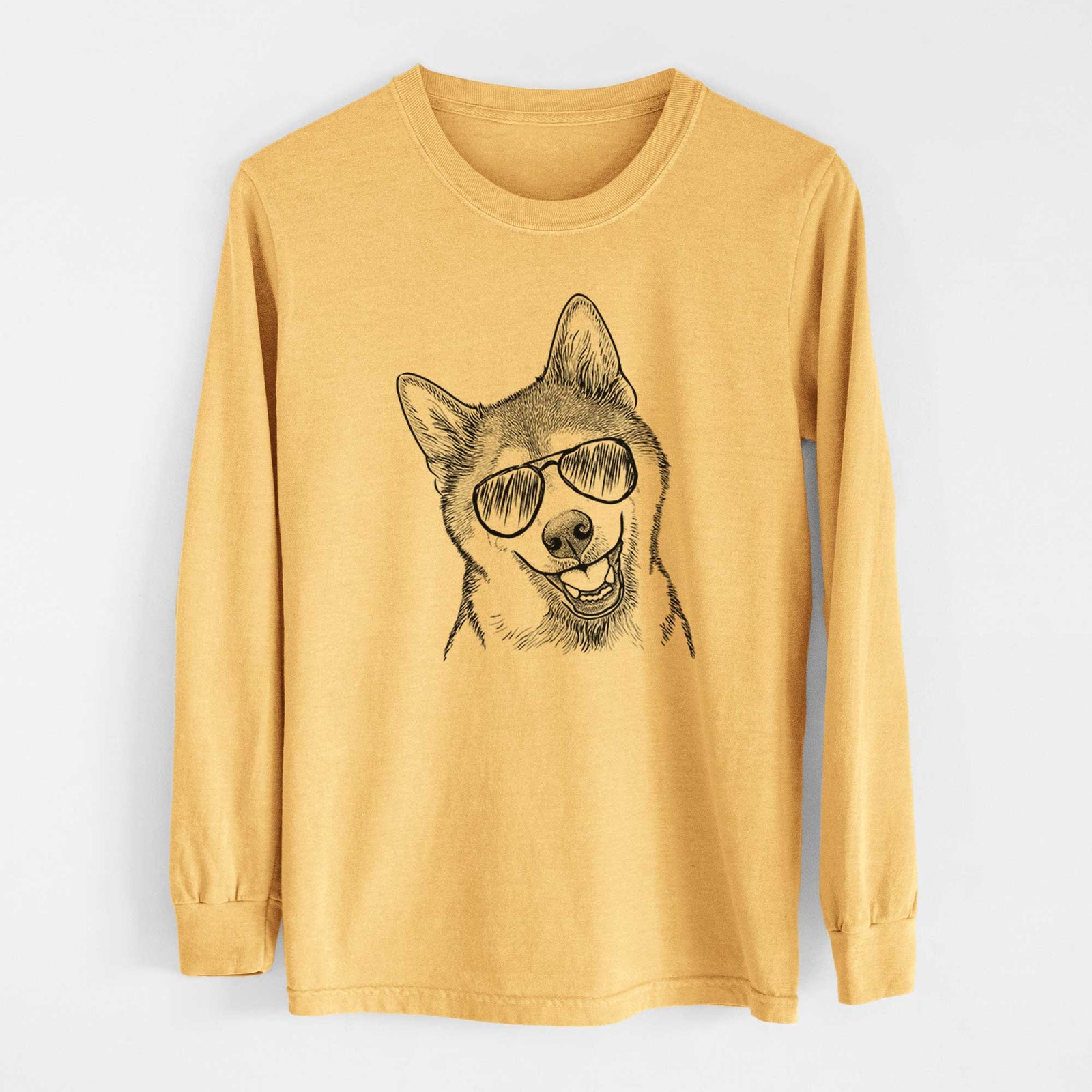 Aviators Koby the Shiba Inu - Heavyweight 100% Cotton Long Sleeve