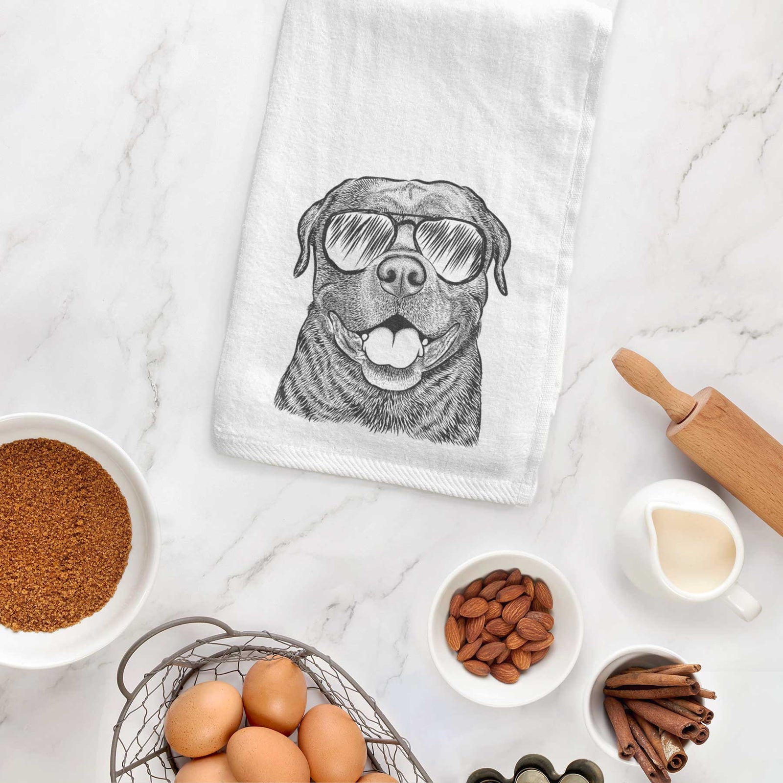 Kojak the Rottweiler Decorative Hand Towel