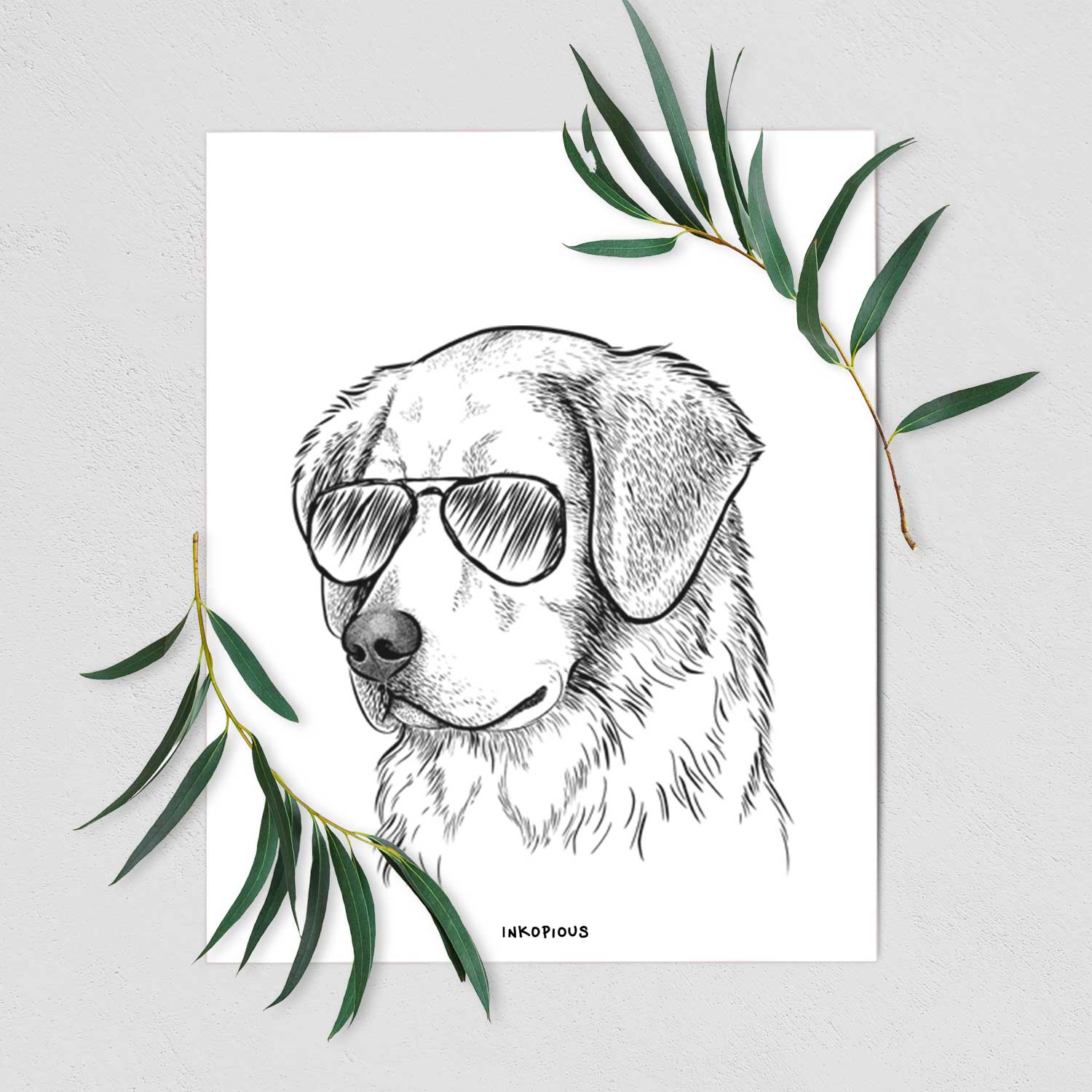Kula the Golden Retriever Art Print