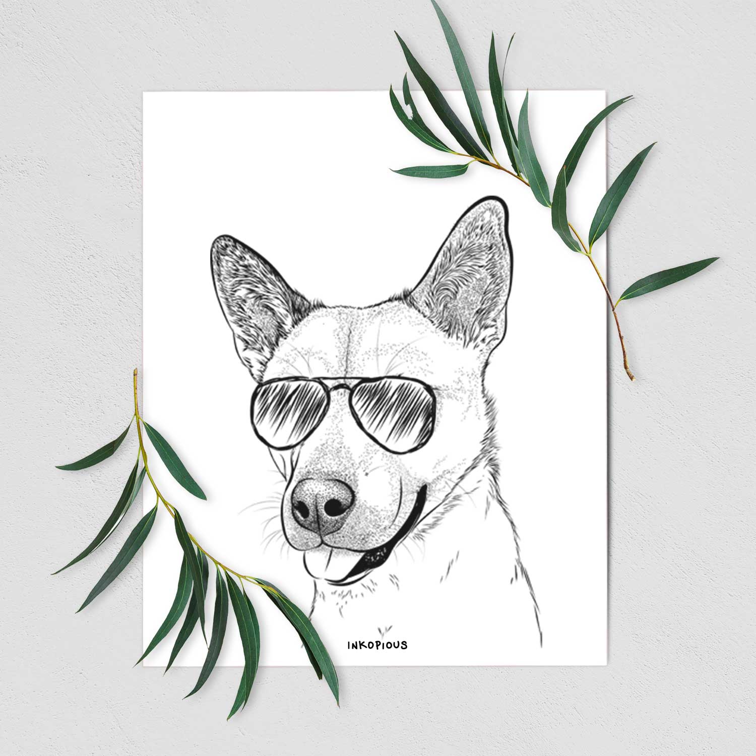 Kulfi the Jindo Shiba Inu Mix Art Print