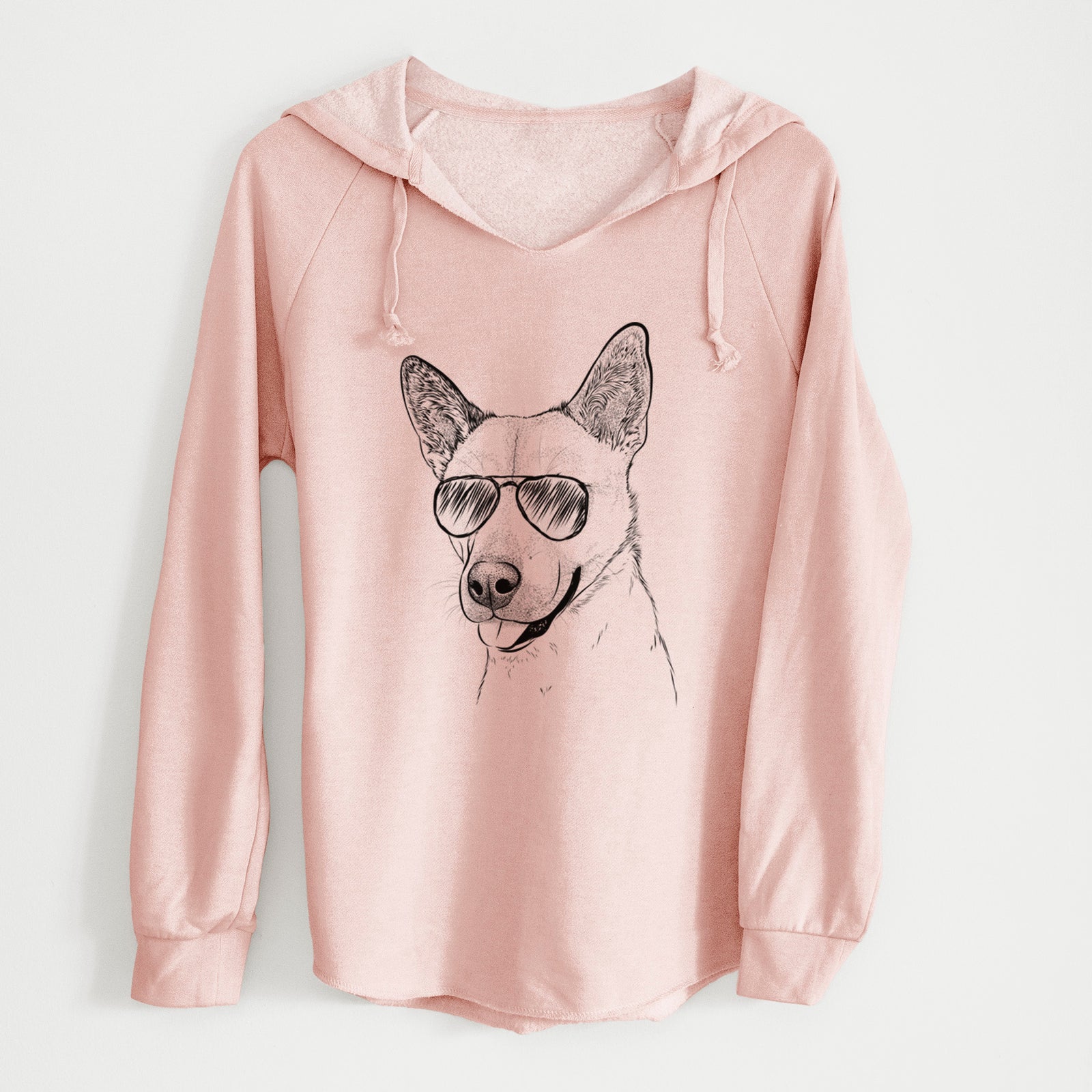 Aviator Kulfi the Jindo Shiba Inu Mix - Cali Wave Hooded Sweatshirt