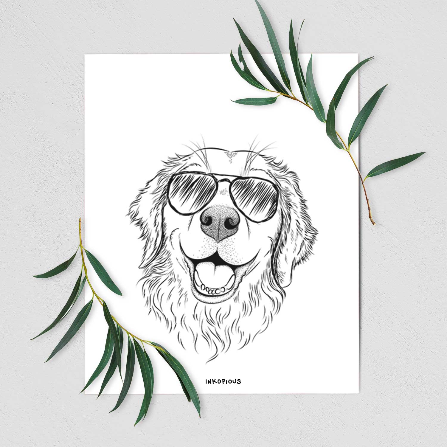 Legend the Golden Retriever Art Print