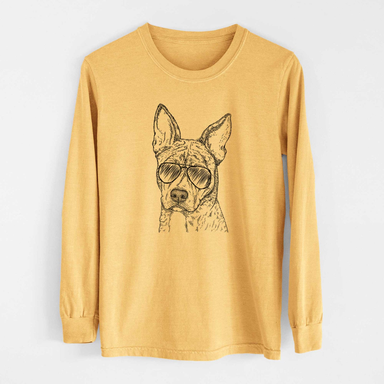 Aviators Leo the Ibizan Hound Bull Mastiff Mix - Heavyweight 100% Cotton Long Sleeve