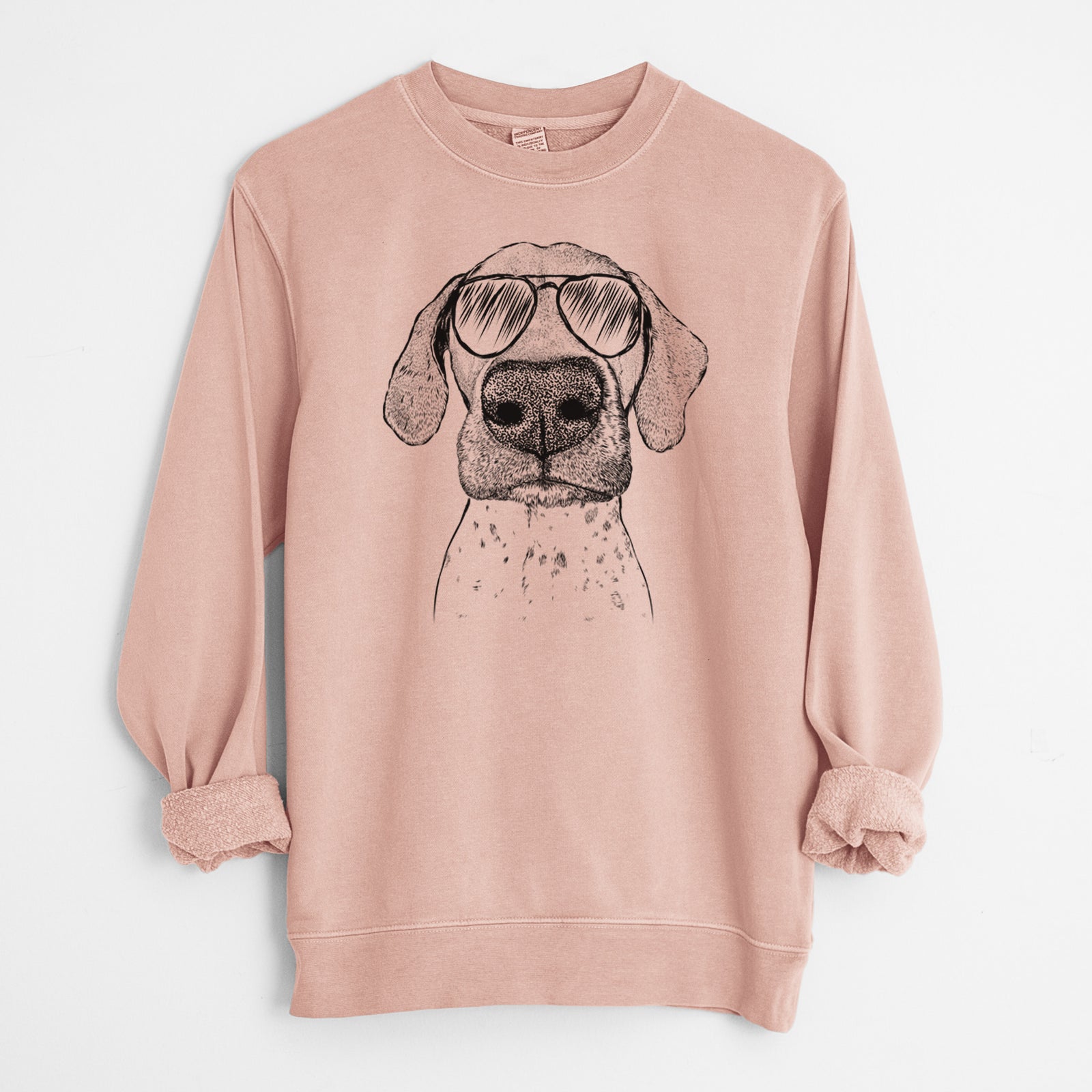 Aviator Leroy the German Shorthaired Pointer - Unisex Pigment Dyed Crew Sweatshirt
