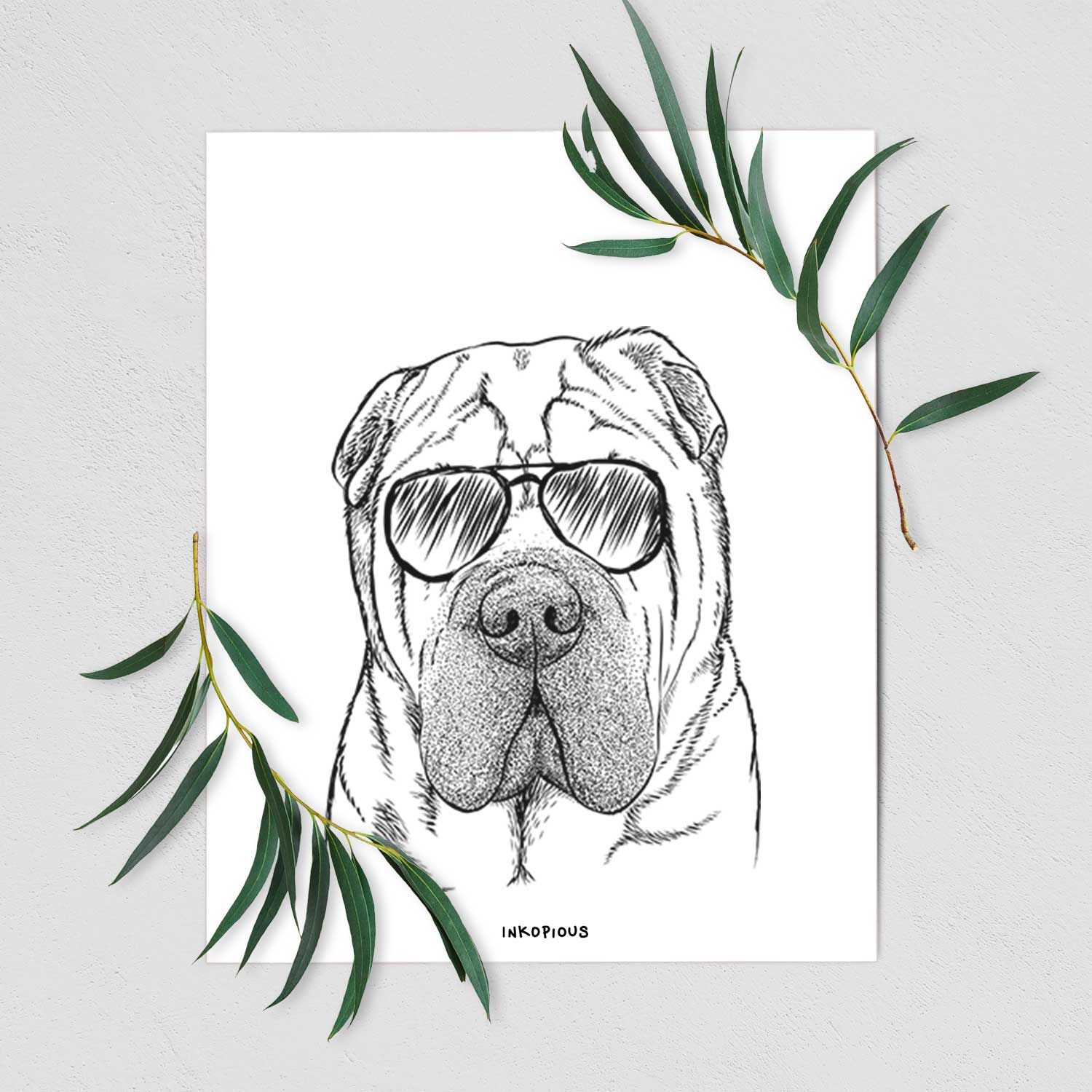 Lilly the Shar Pei Art Print
