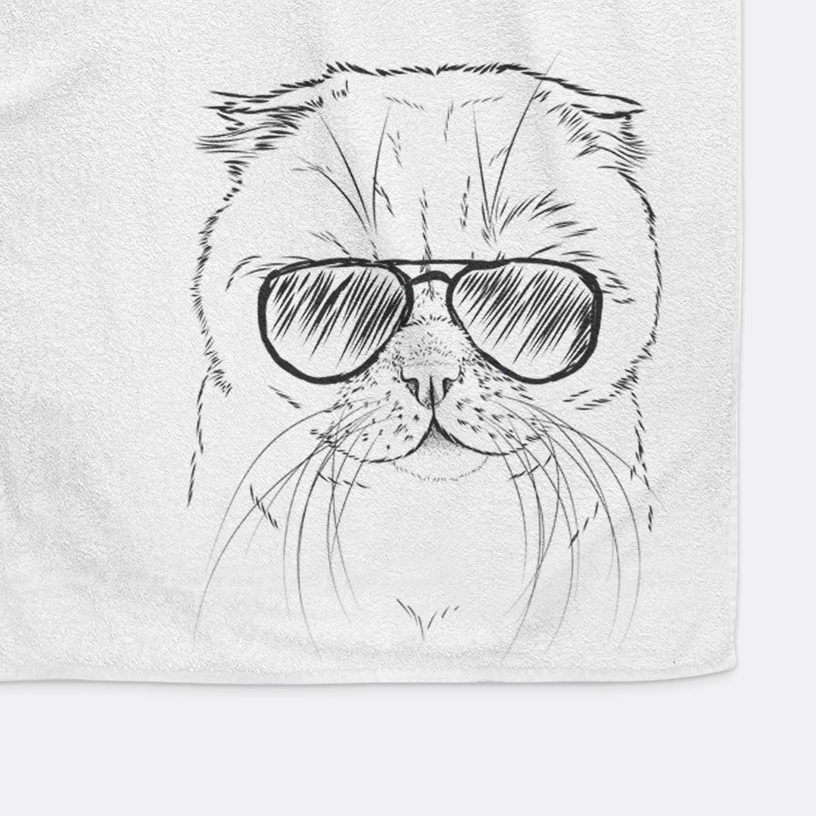 Lina the Exotic Fold Cat Decorative Hand Towel