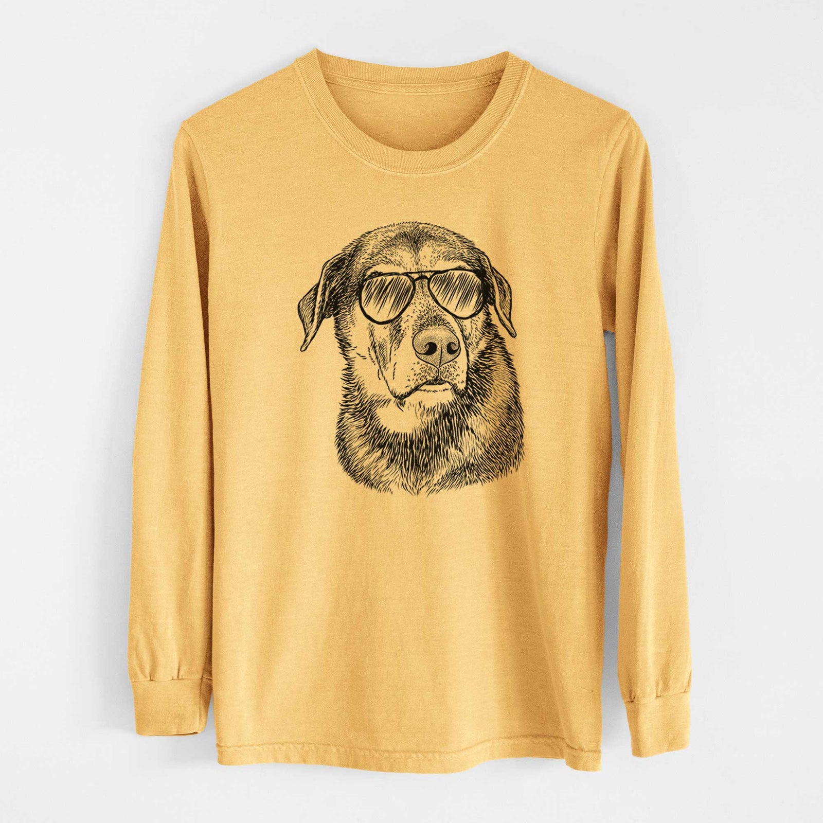 Aviators Lobo the Shepherd Mix - Heavyweight 100% Cotton Long Sleeve