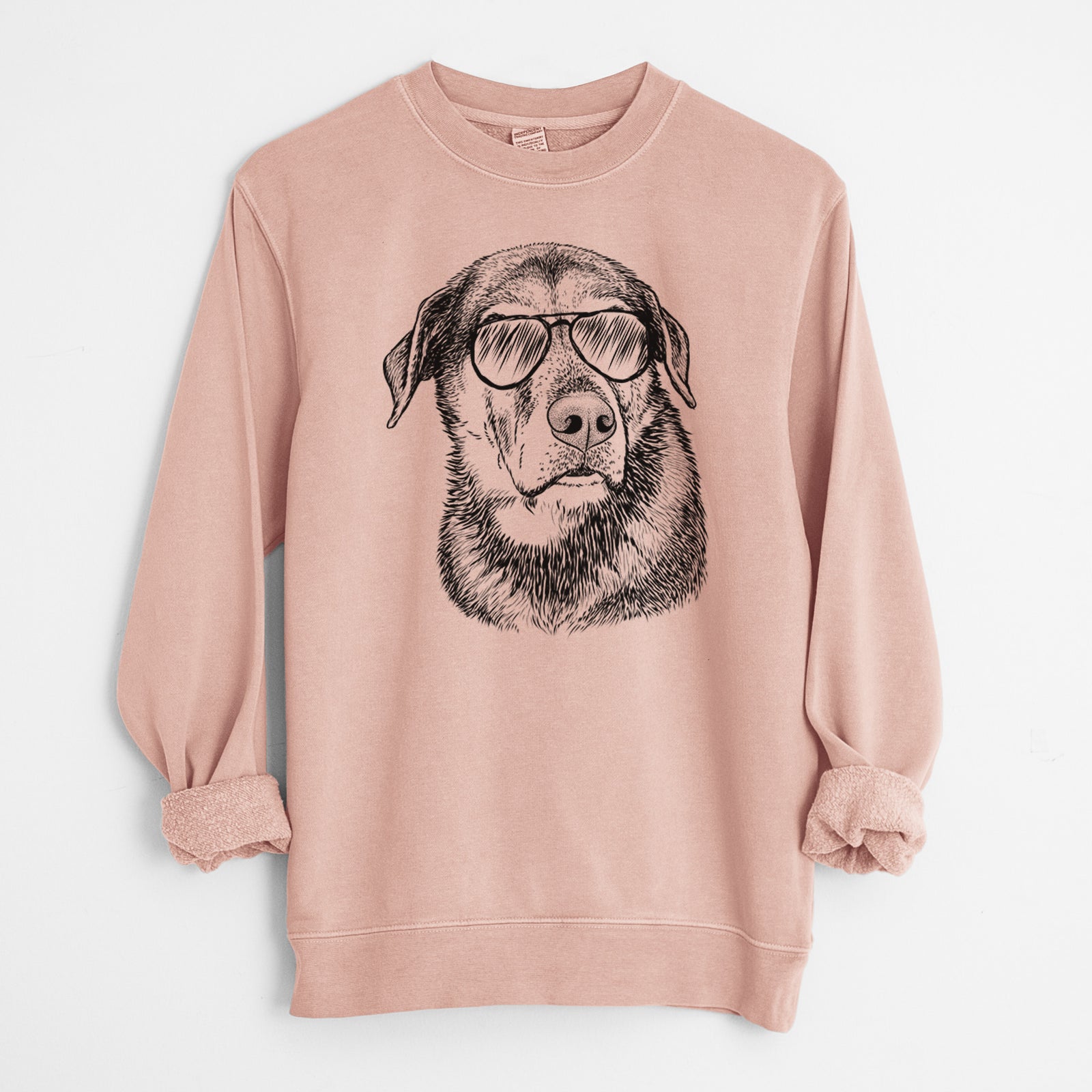 Aviator Lobo the Shepherd Mix - Unisex Pigment Dyed Crew Sweatshirt