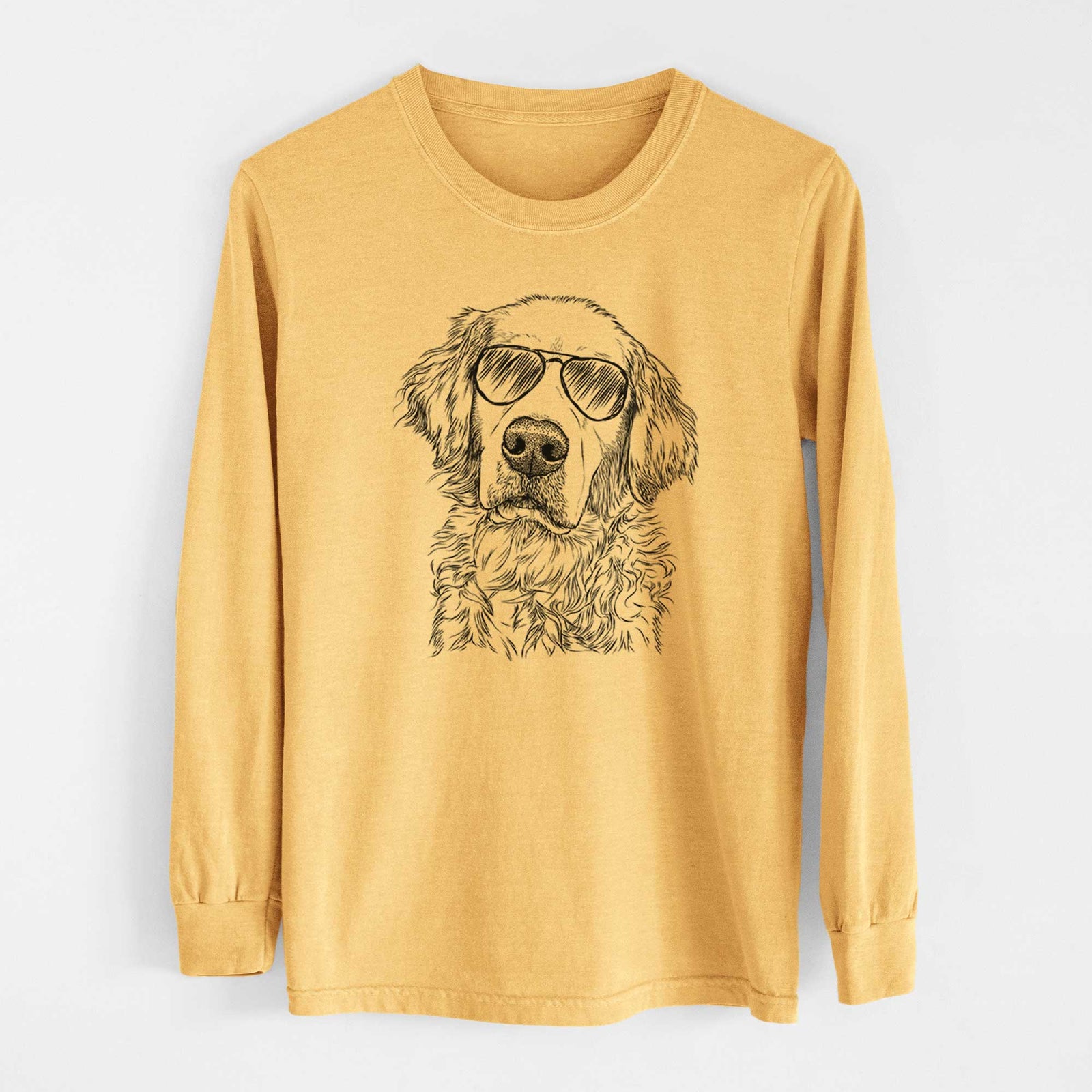 Aviators Loganator the Golden Retriever - Heavyweight 100% Cotton Long Sleeve