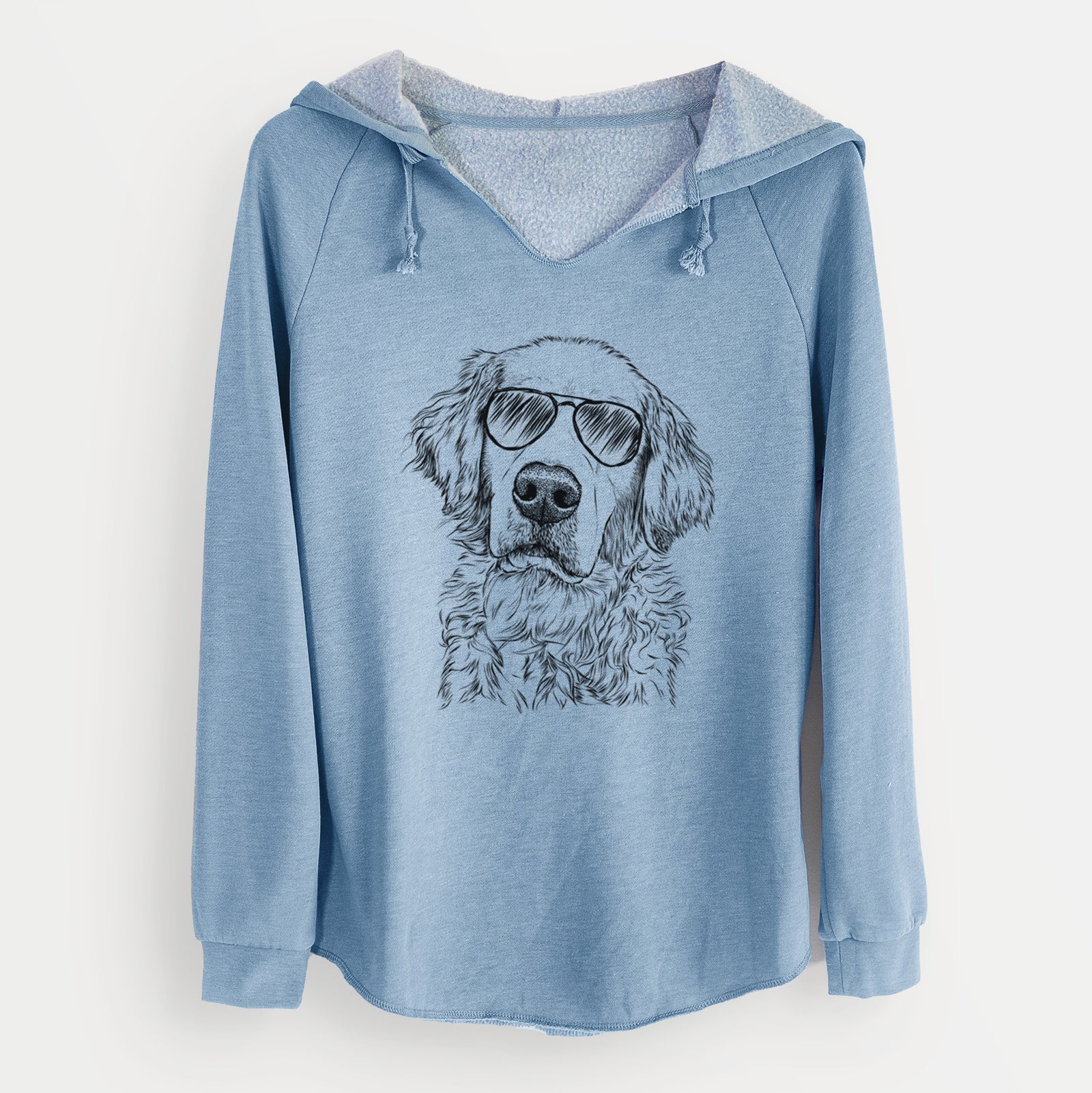 Aviator Loganator the Golden Retriever - Cali Wave Hooded Sweatshirt