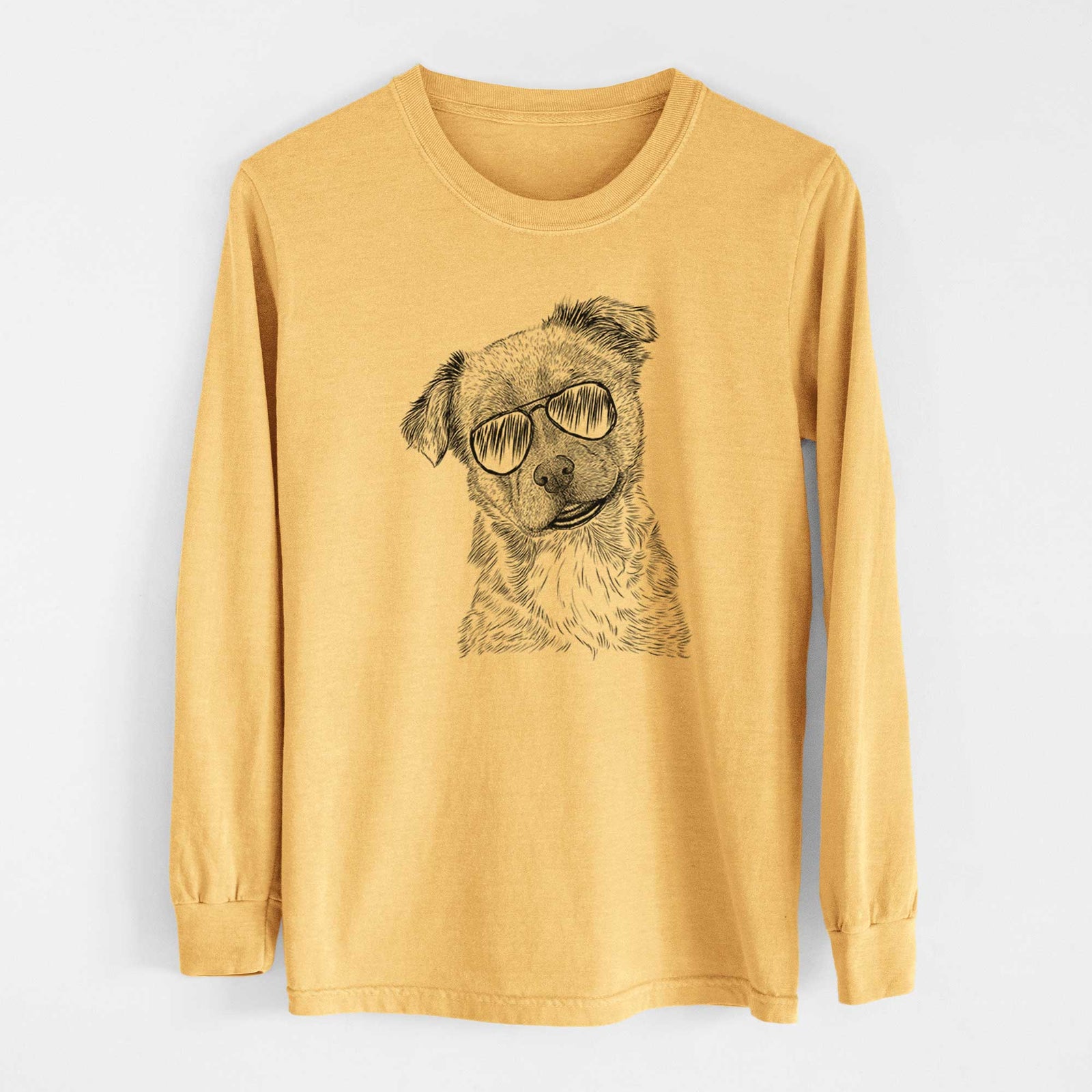 Aviators Loki Bear the Australian Cattle Dog Mix - Heavyweight 100% Cotton Long Sleeve