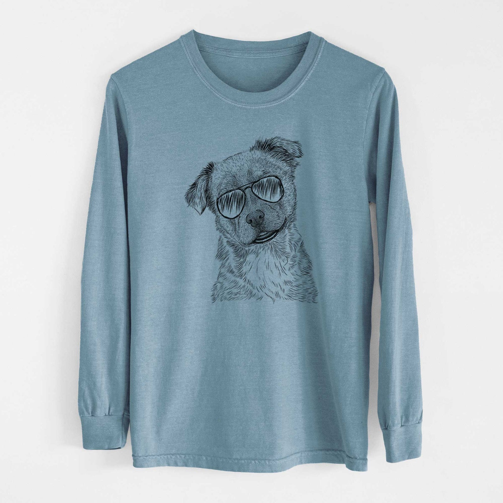 Aviators Loki Bear the Australian Cattle Dog Mix - Heavyweight 100% Cotton Long Sleeve
