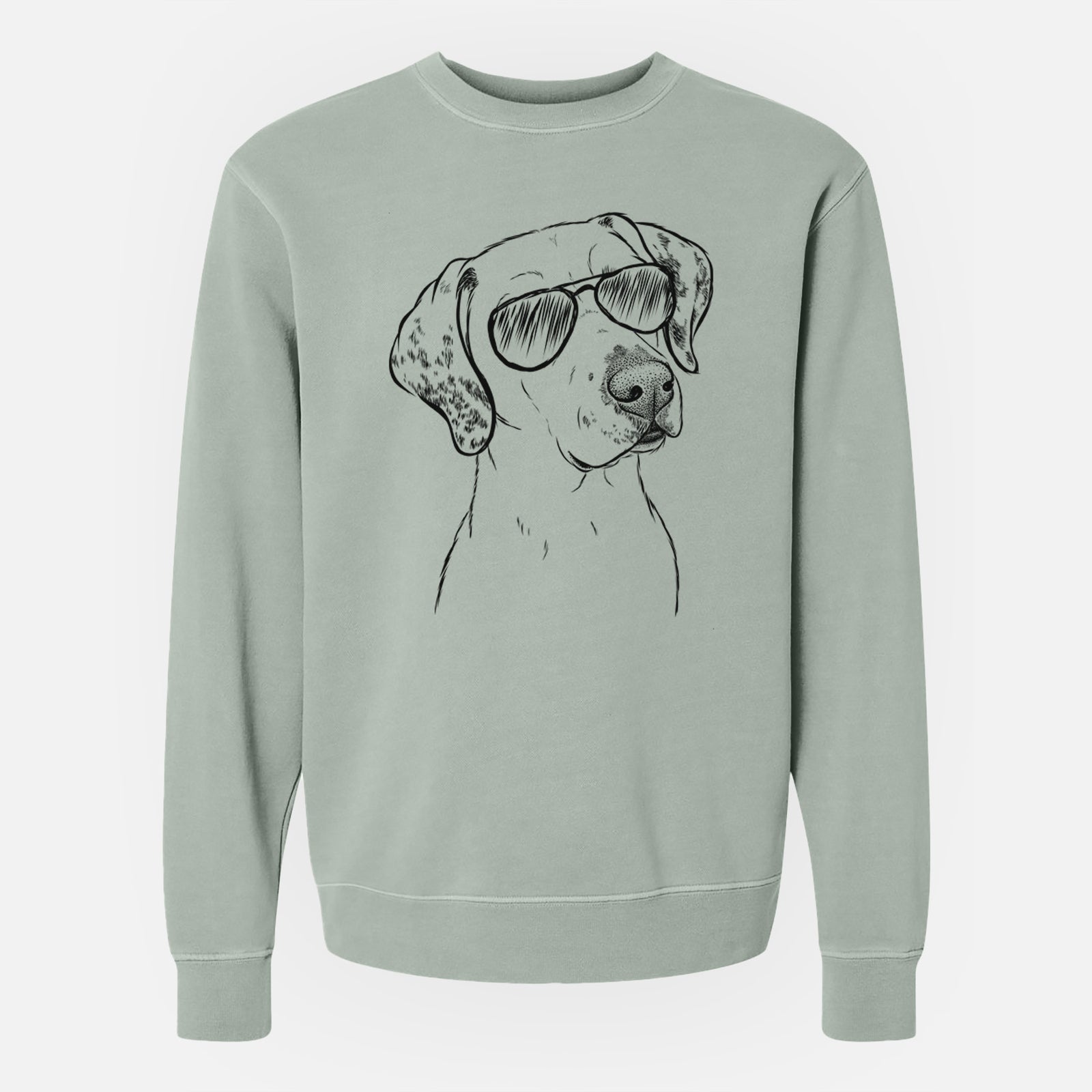Aviator Lucky the Dalmatian - Unisex Pigment Dyed Crew Sweatshirt