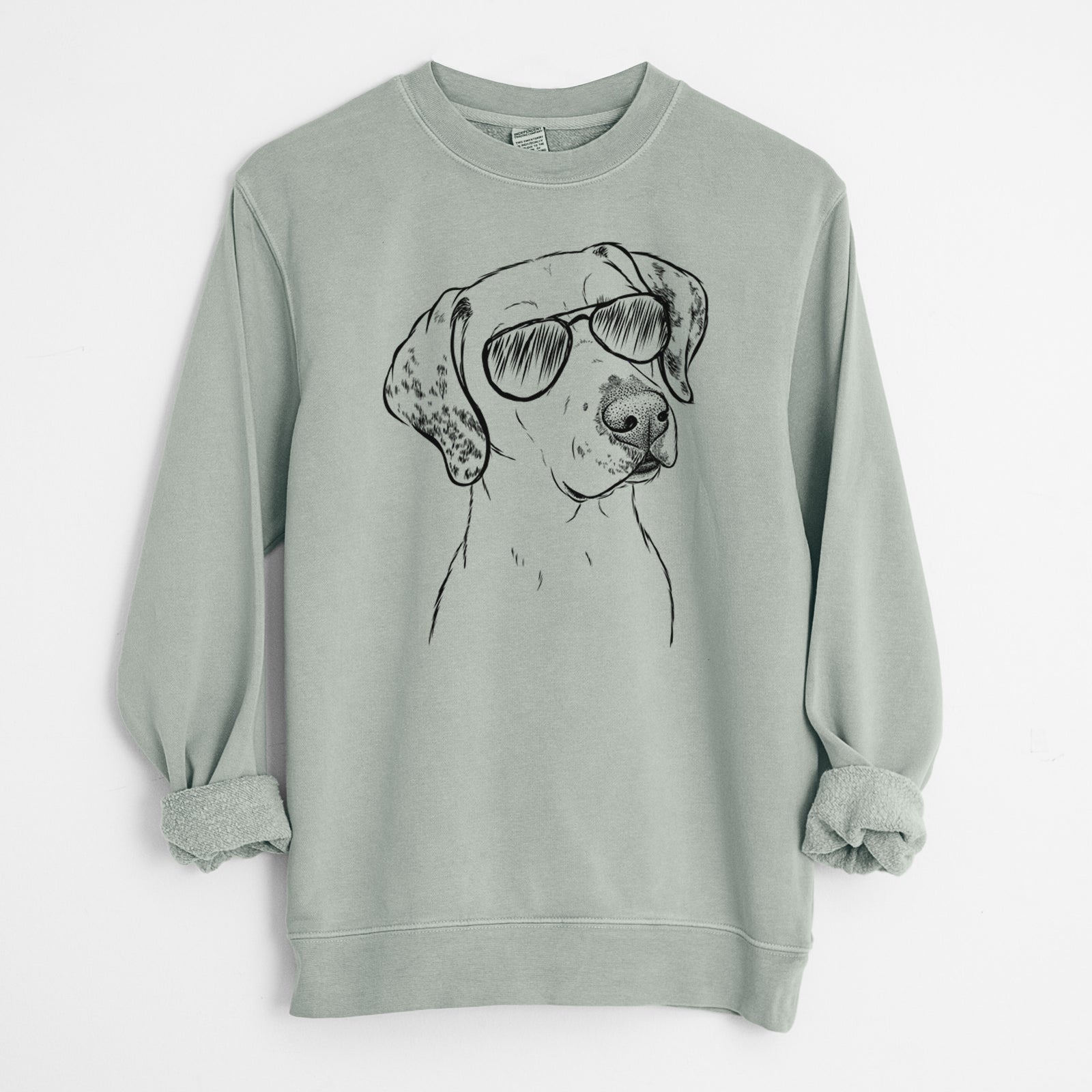 Aviator Lucky the Dalmatian - Unisex Pigment Dyed Crew Sweatshirt