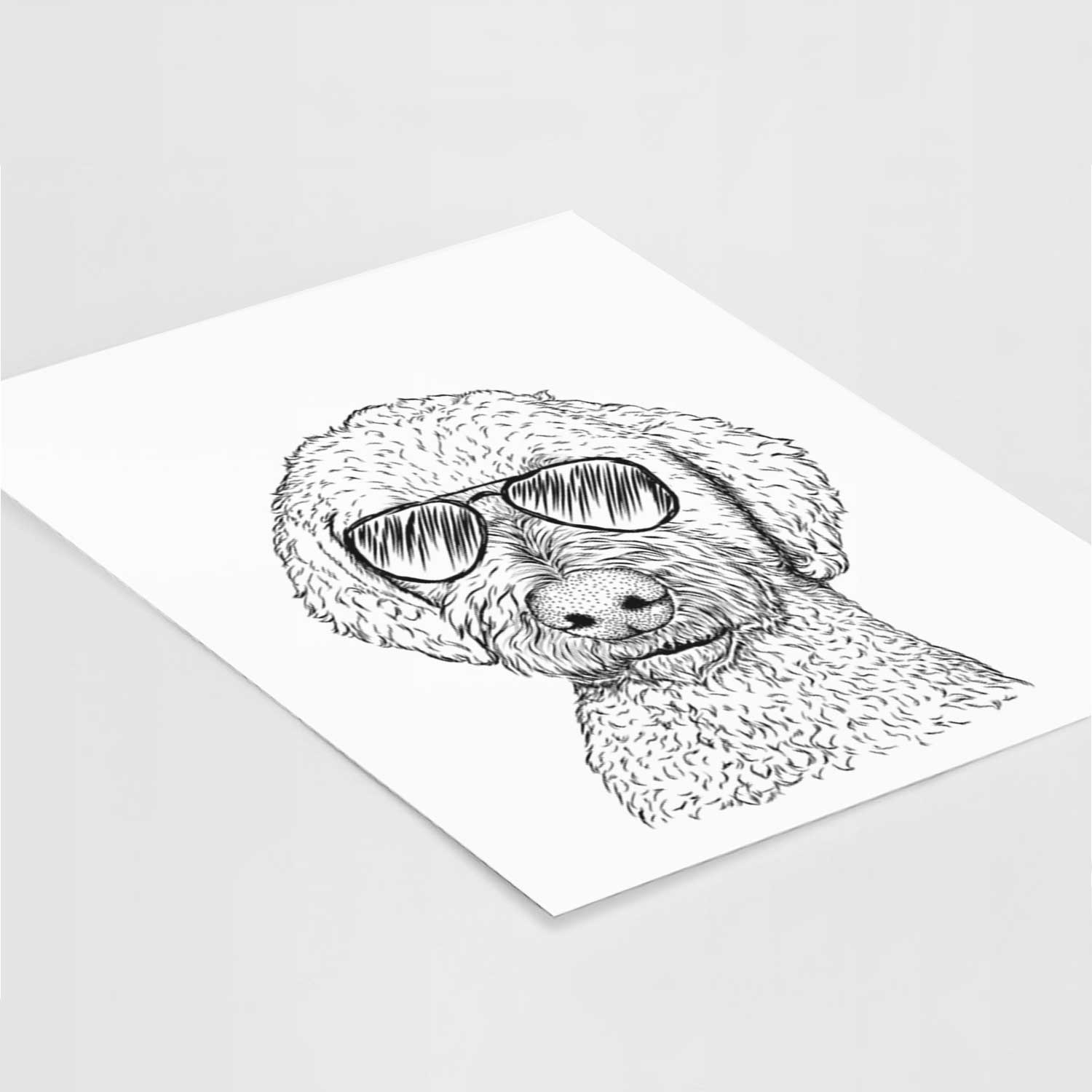 Lucy Boo the Goldendoodle Art Print
