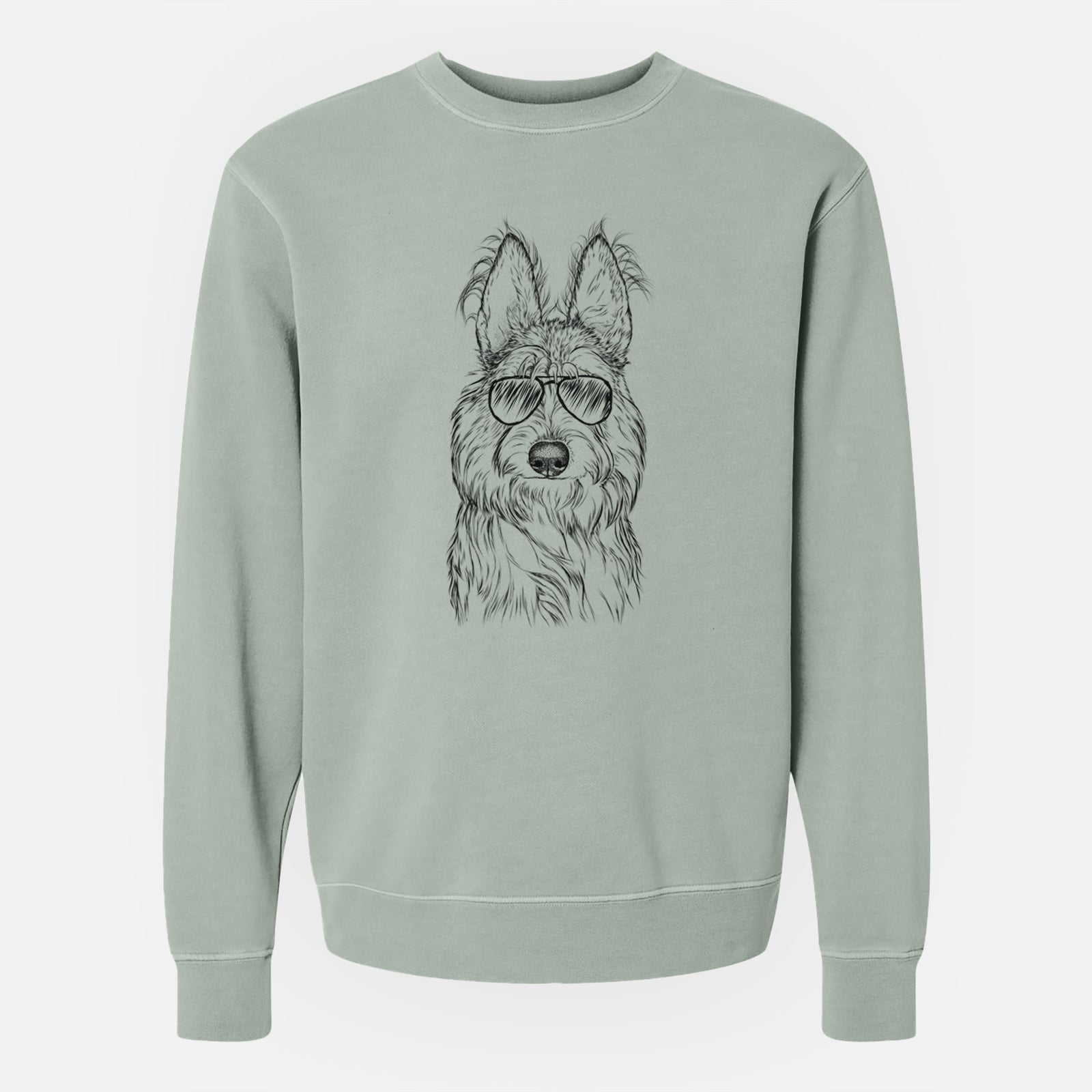 Aviator Luna the Berger Picard - Unisex Pigment Dyed Crew Sweatshirt