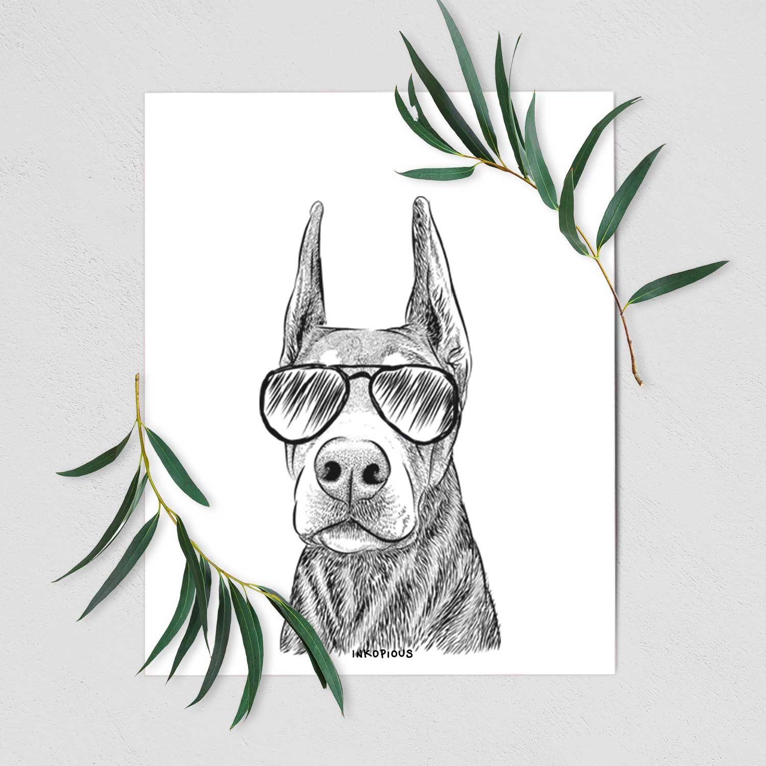 Luna the Doberman Pinscher Art Print