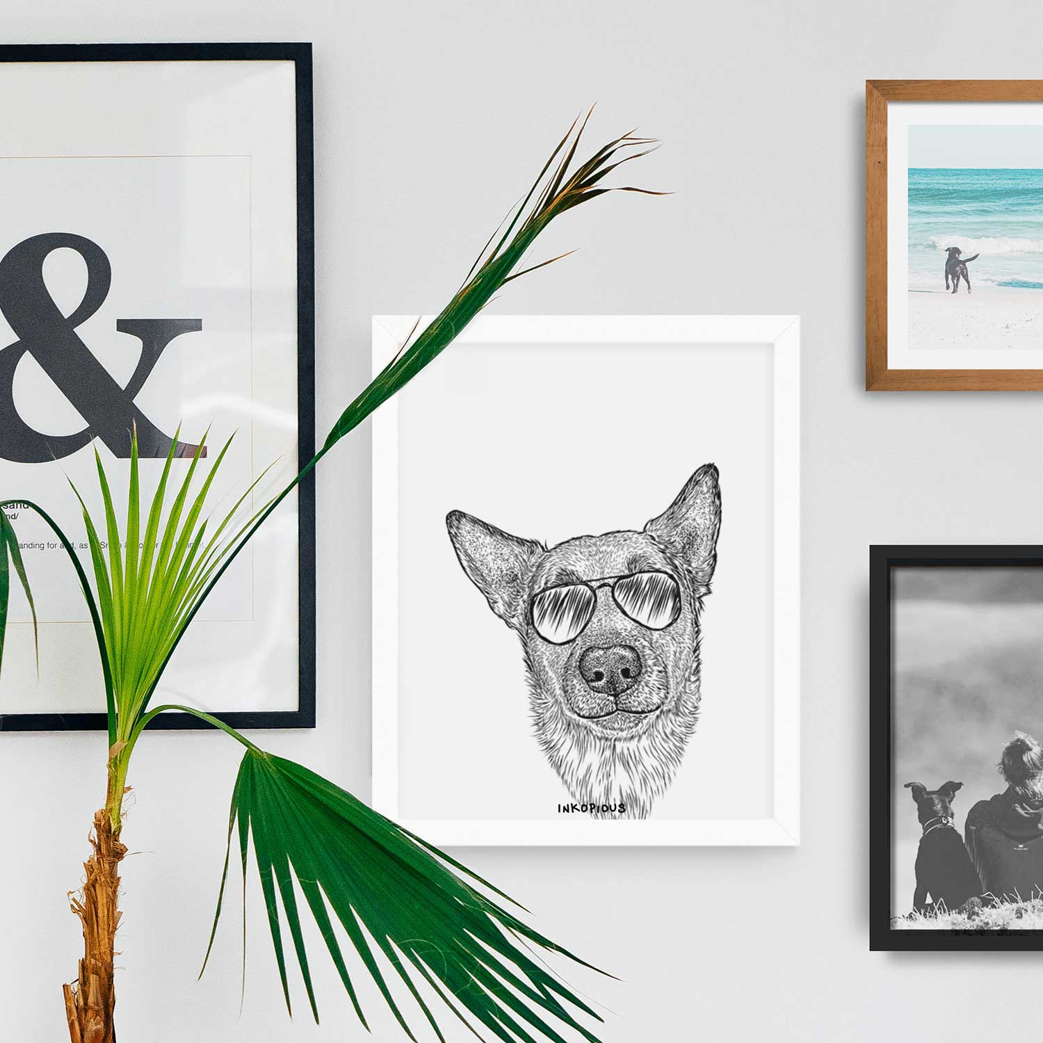 Luna the Shepherd Mix Art Print