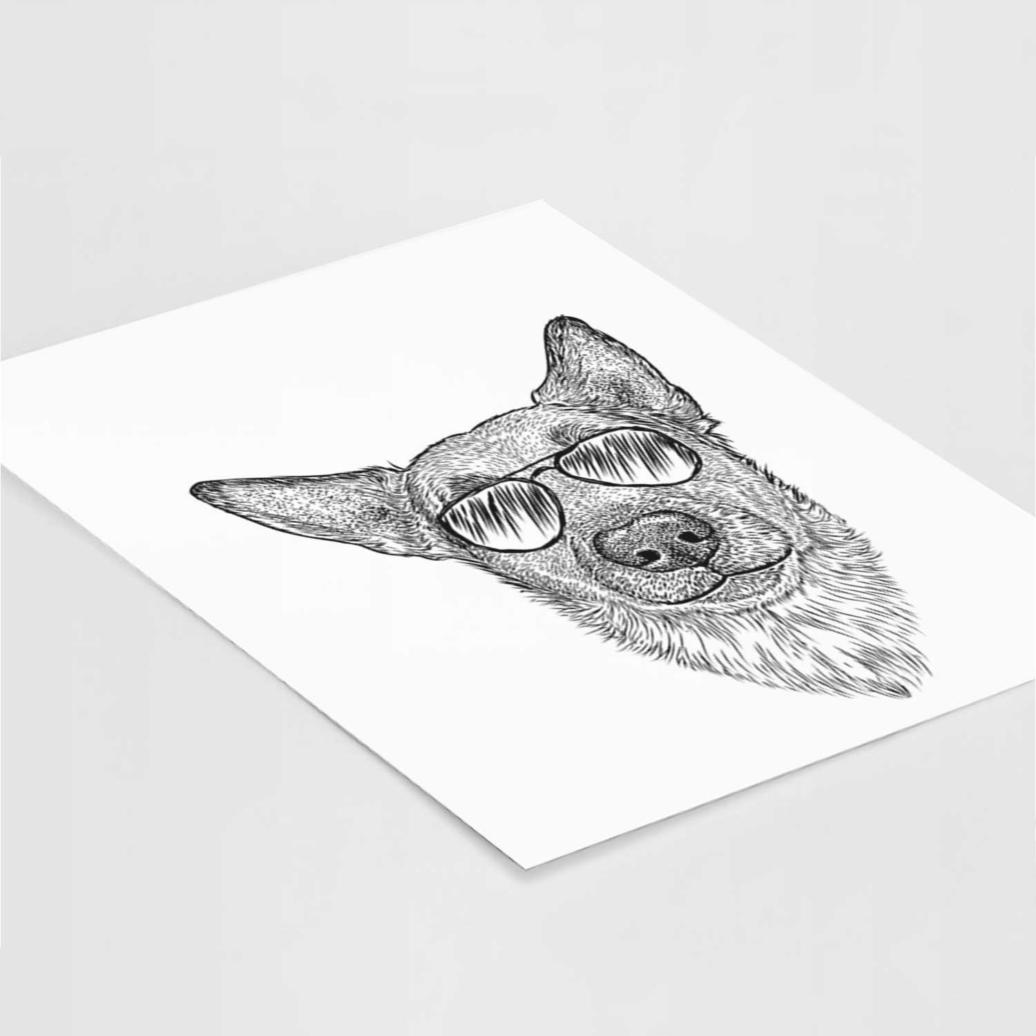 Luna the Shepherd Mix Art Print