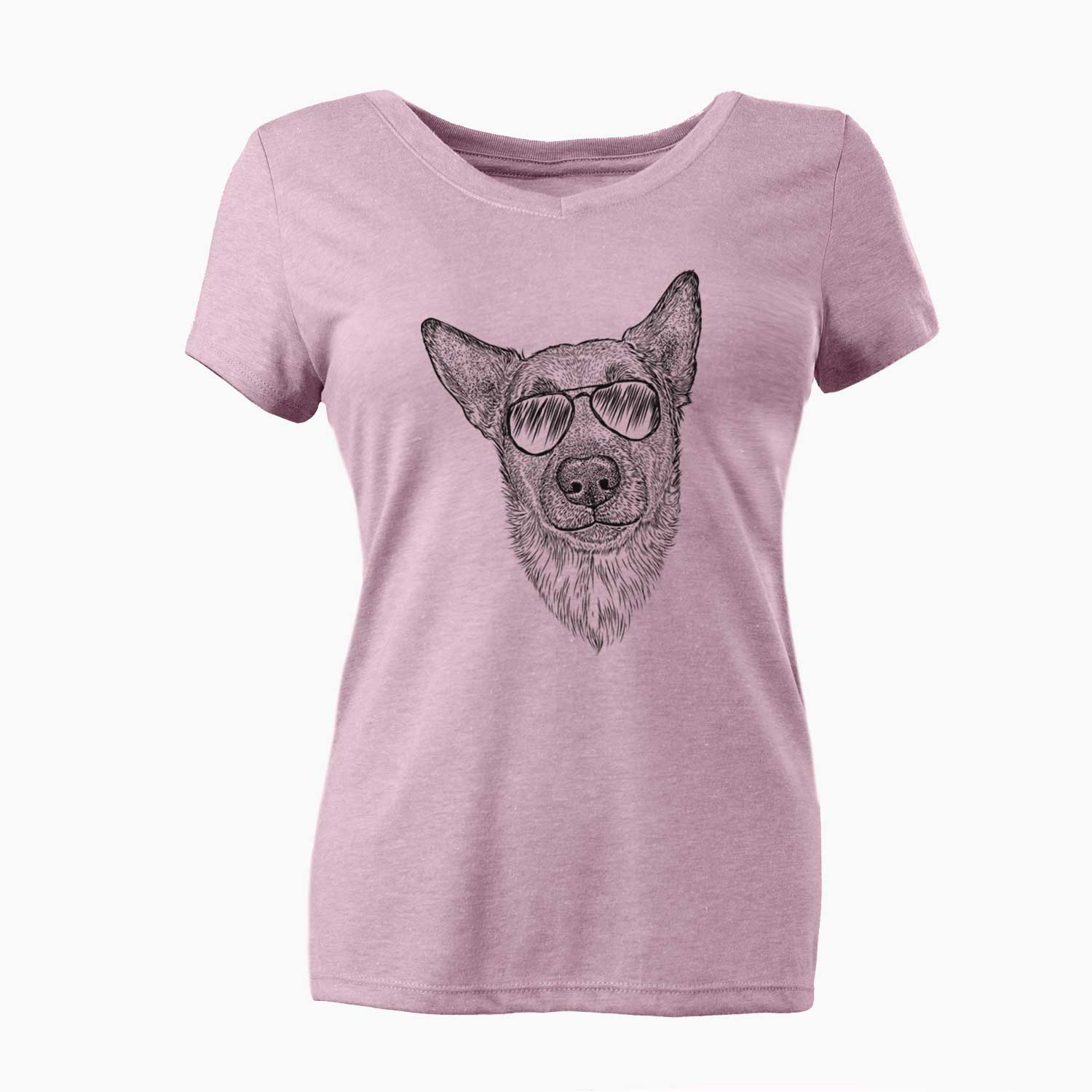 Aviator Luna the Shepherd Mix - Women's V-neck Shirt