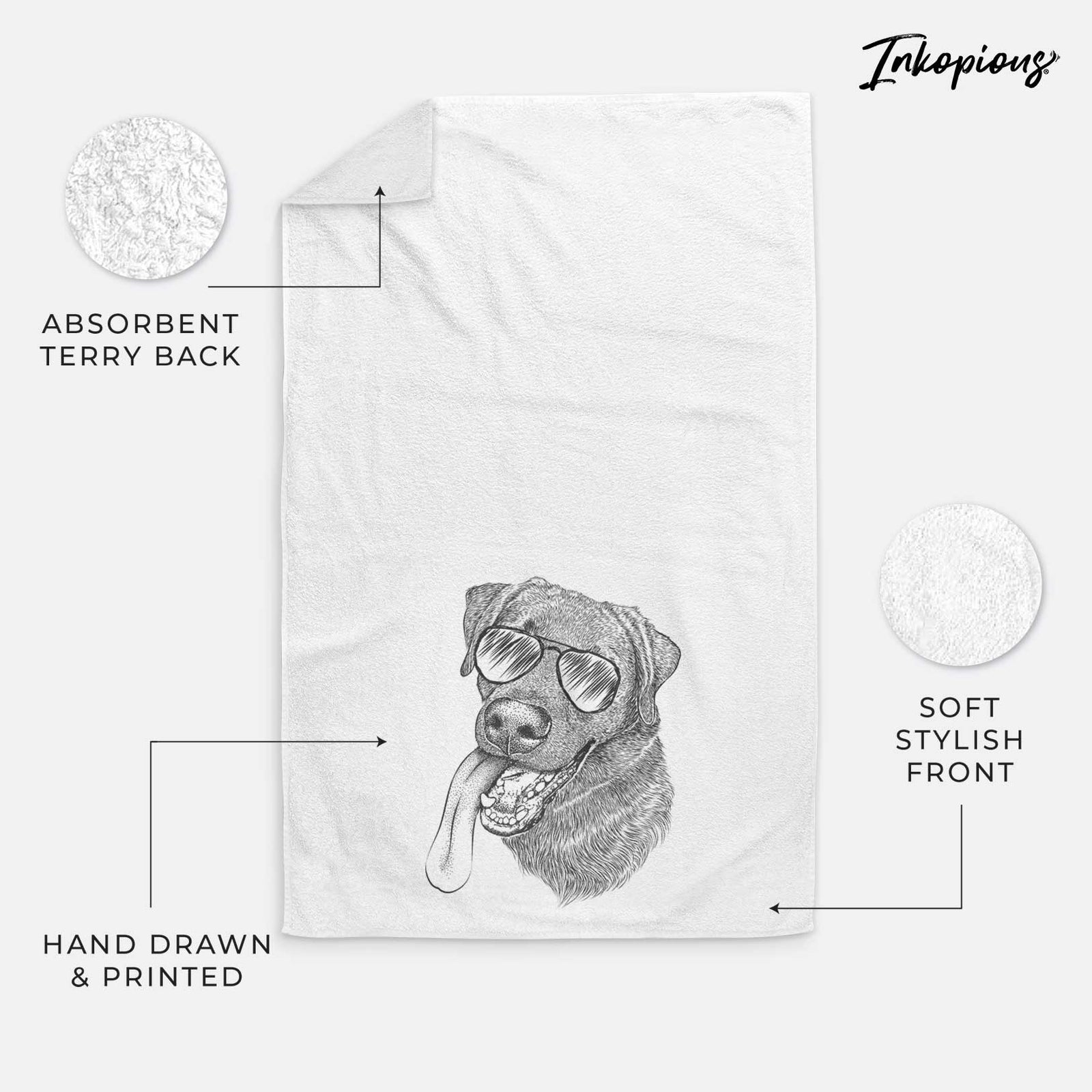 Macaroni the Lab Mix Decorative Hand Towel