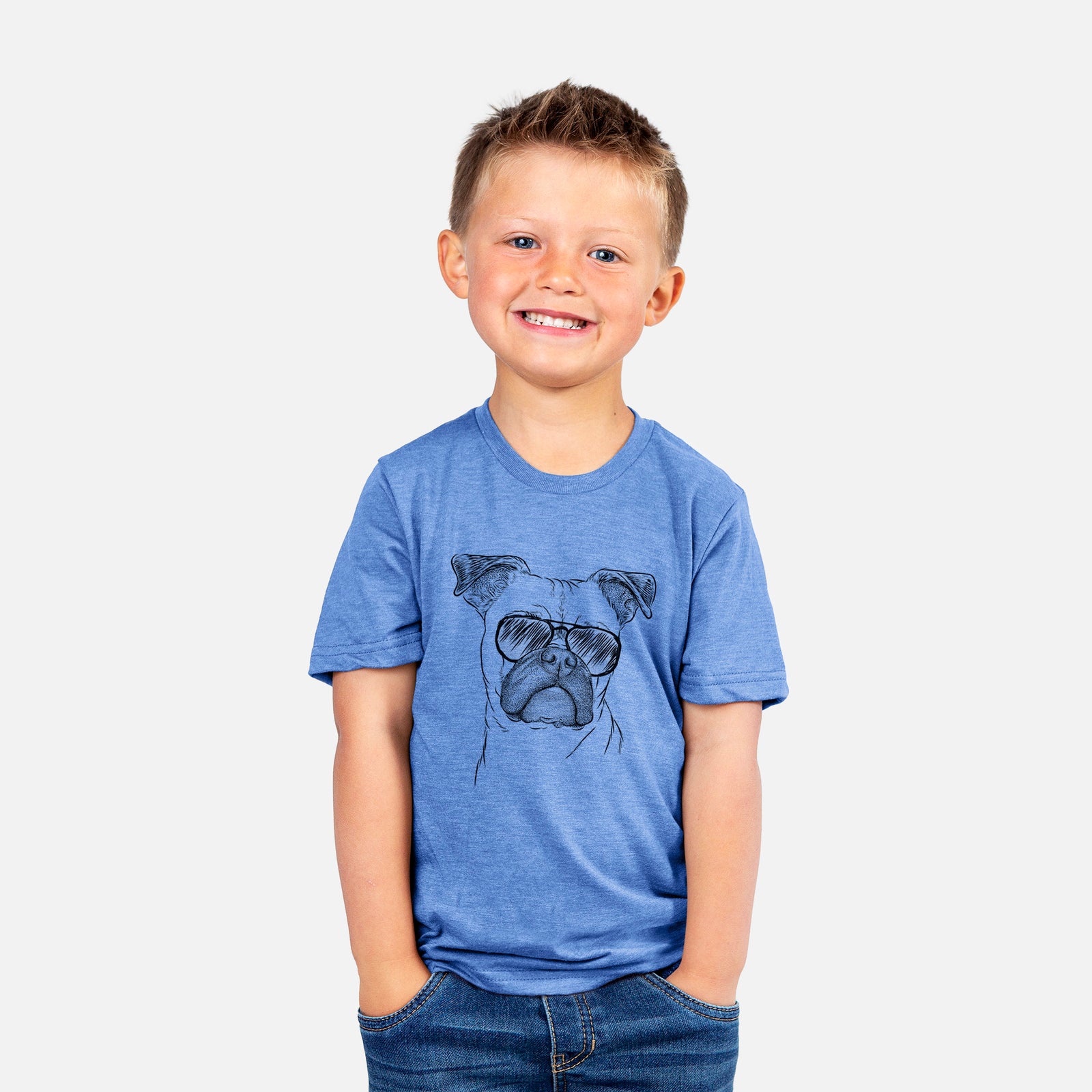 Aviator Mack the Bugg (Boston Terrier/Pug) - Kids/Youth/Toddler Shirt
