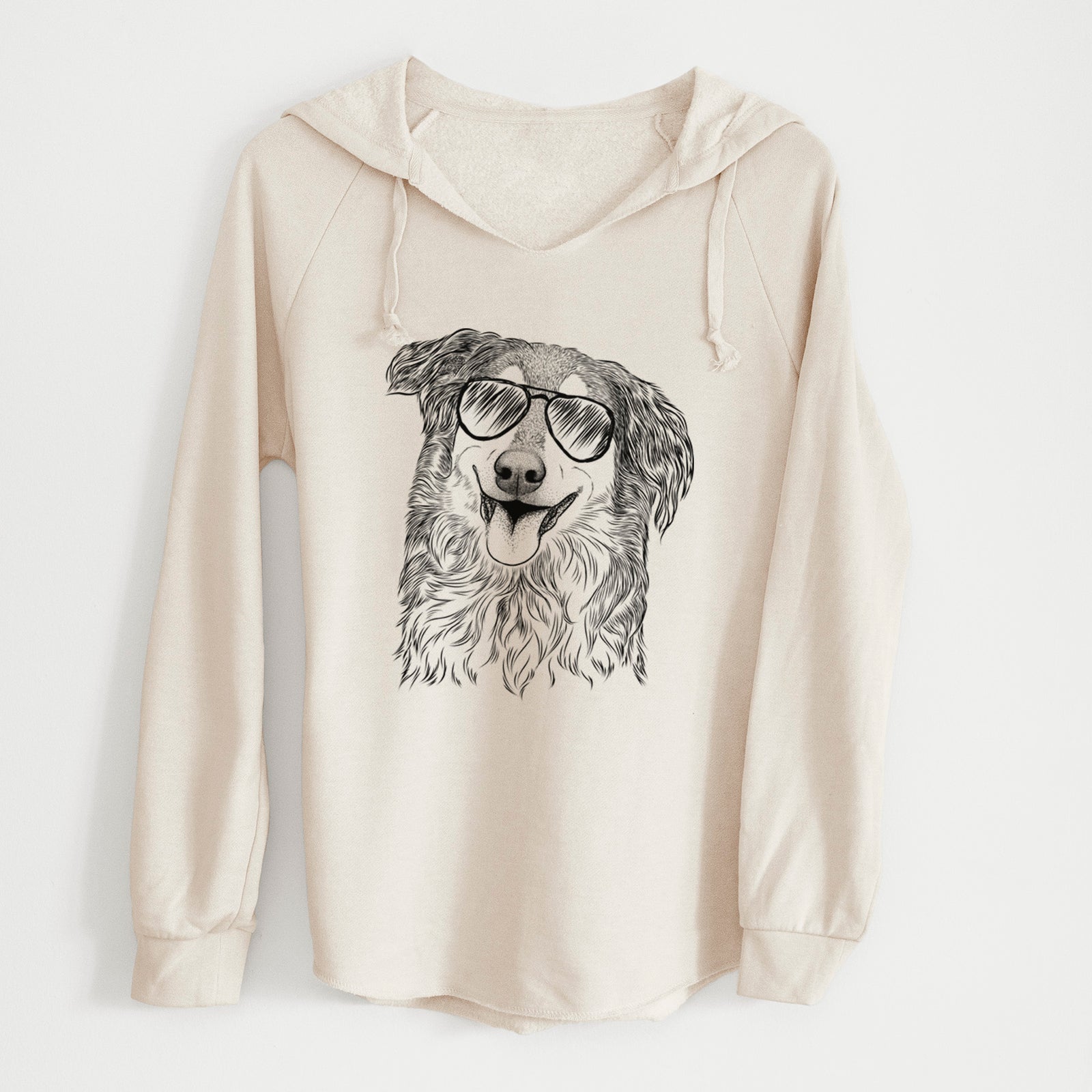 Aviator Maddie the English Shepherd - Cali Wave Hooded Sweatshirt
