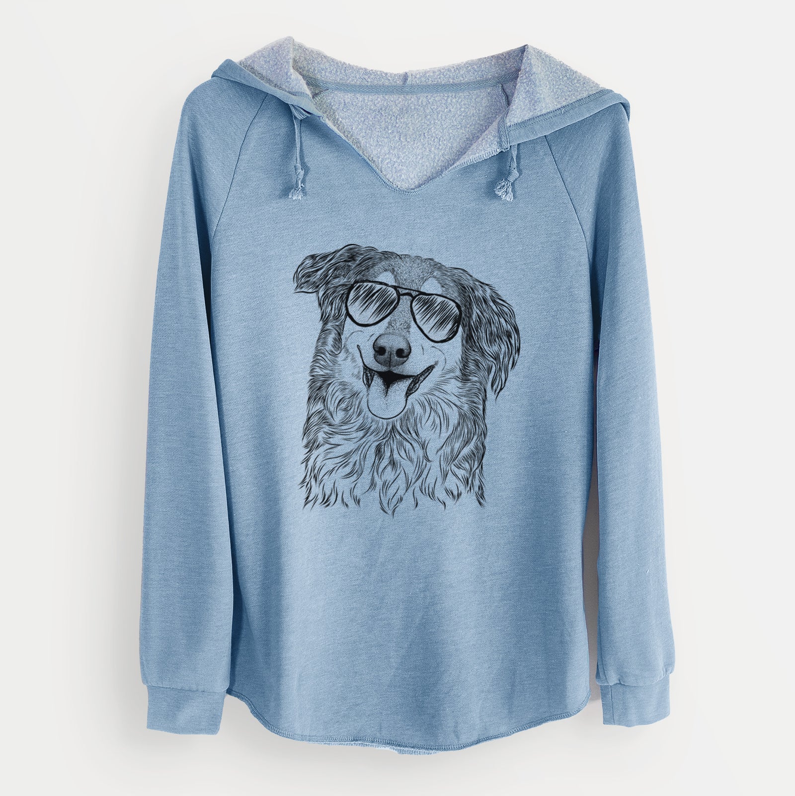 Aviator Maddie the English Shepherd - Cali Wave Hooded Sweatshirt