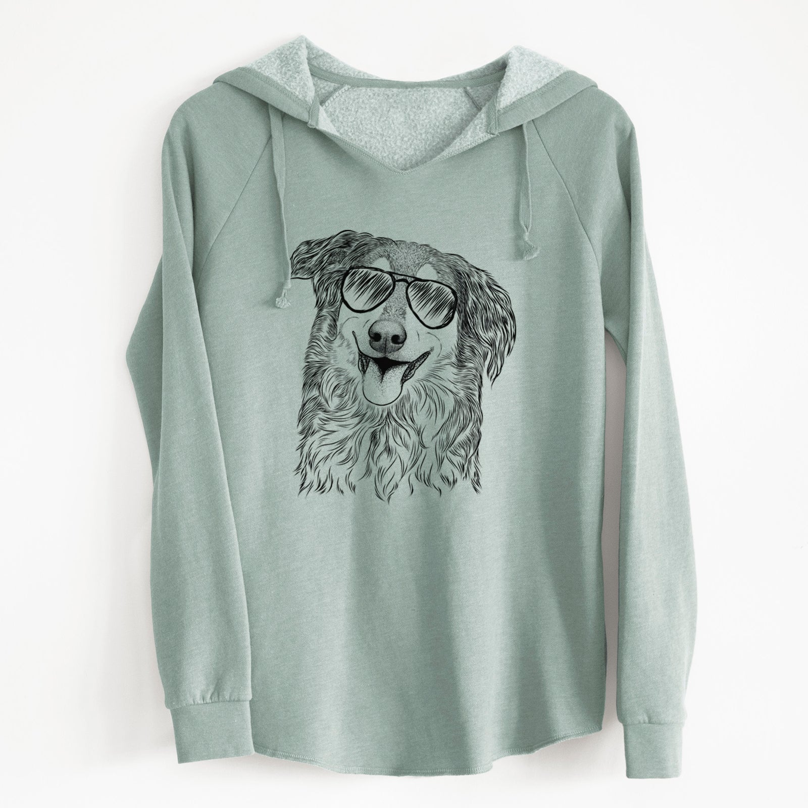 Aviator Maddie the English Shepherd - Cali Wave Hooded Sweatshirt