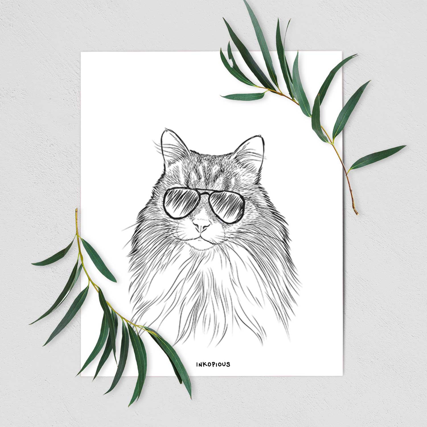 Maks the Siberian Cat Art Print