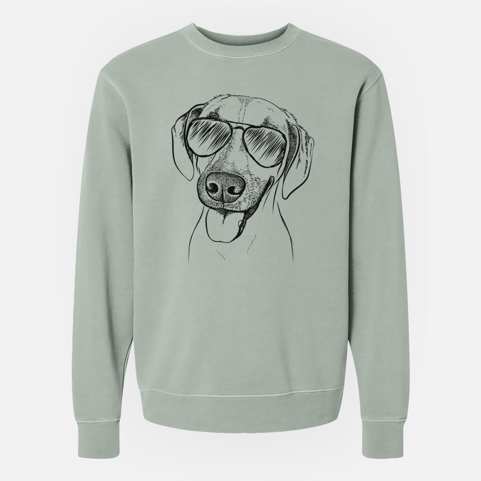 Aviator Malia the American Foxhound Mix - Unisex Pigment Dyed Crew Sweatshirt