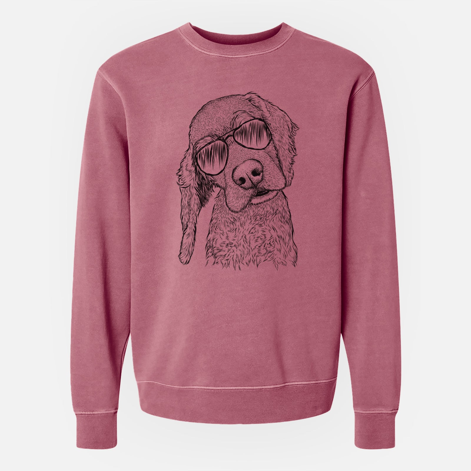 Aviator Mambo #5 the Cocker Spaniel - Unisex Pigment Dyed Crew Sweatshirt