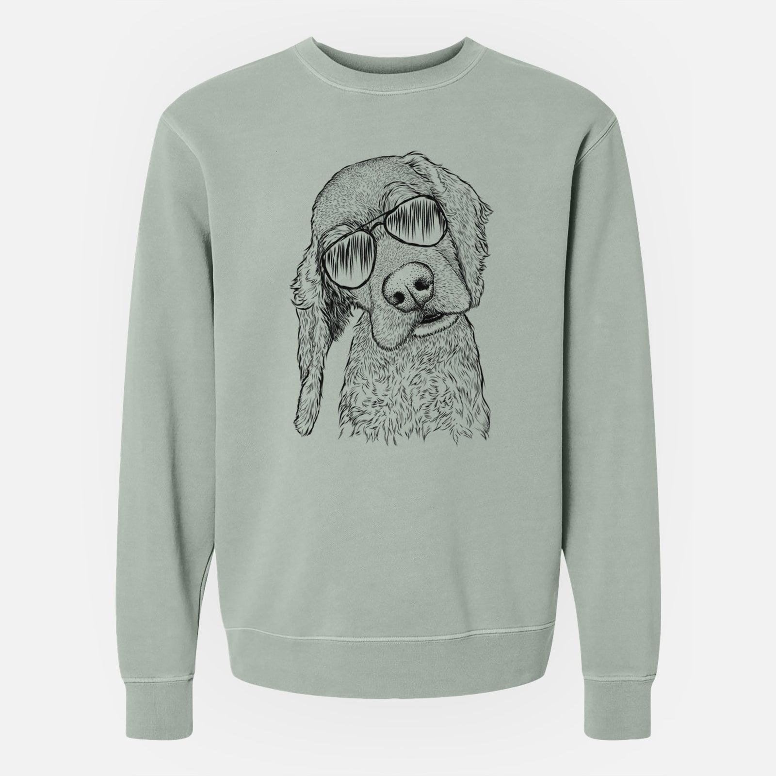 Aviator Mambo #5 the Cocker Spaniel - Unisex Pigment Dyed Crew Sweatshirt