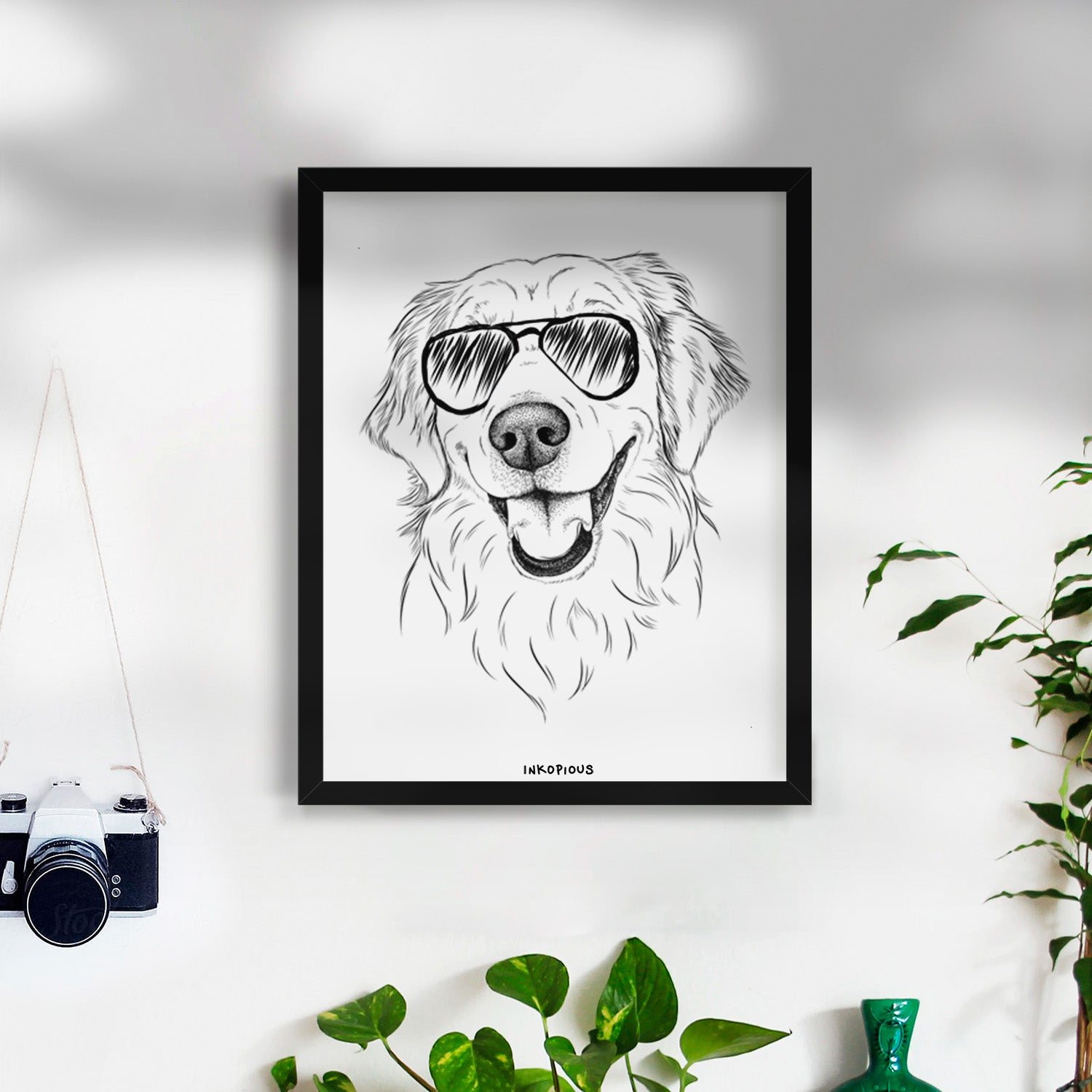 Maple the Golden Retriever Art Print