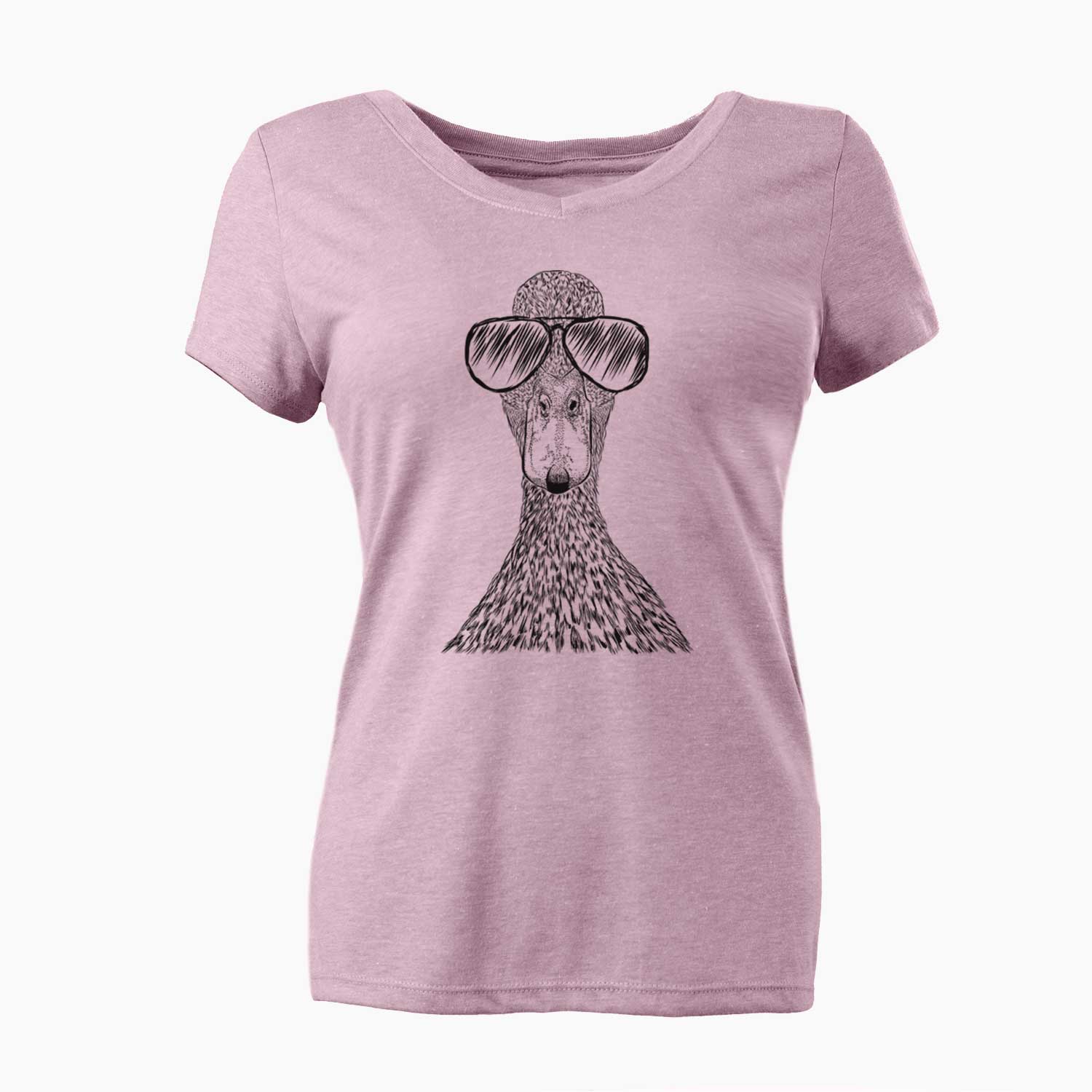 Aviator Marge the Mallard Duck - Women's V-neck Shirt